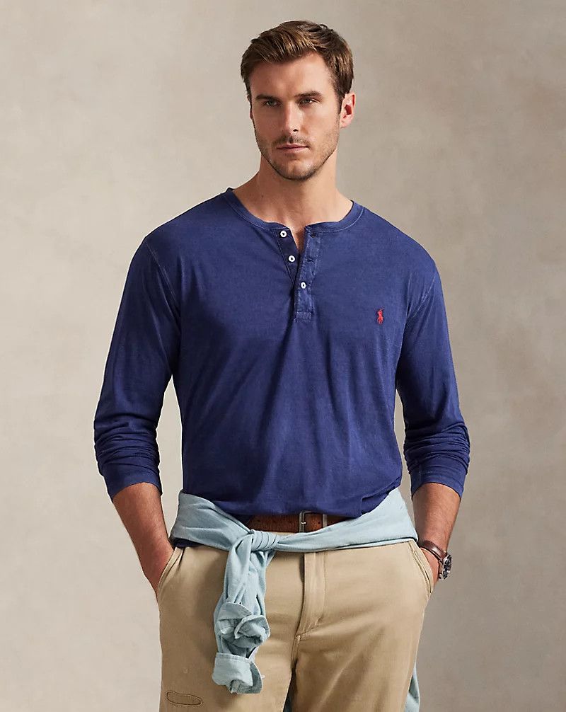 Polo Ralph Lauren Slub Henley Shirt Size US L / EU 52-54 / 3 - 3 Thumbnail
