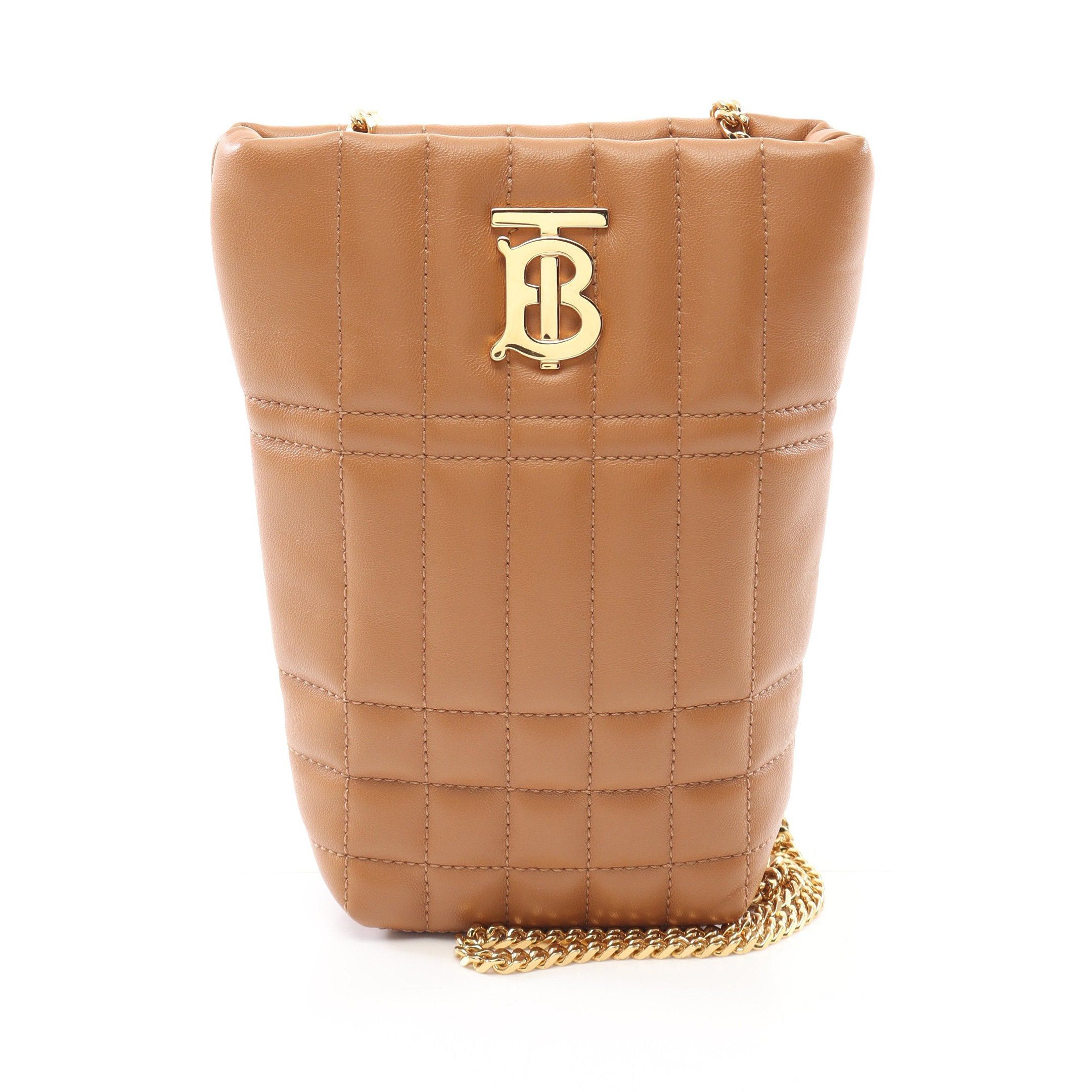 Burberry Burberry Roller Quilting Bucket Bag Chain Shoulder Leather Light Brown Size ONE SIZE - 1 Thumbnail