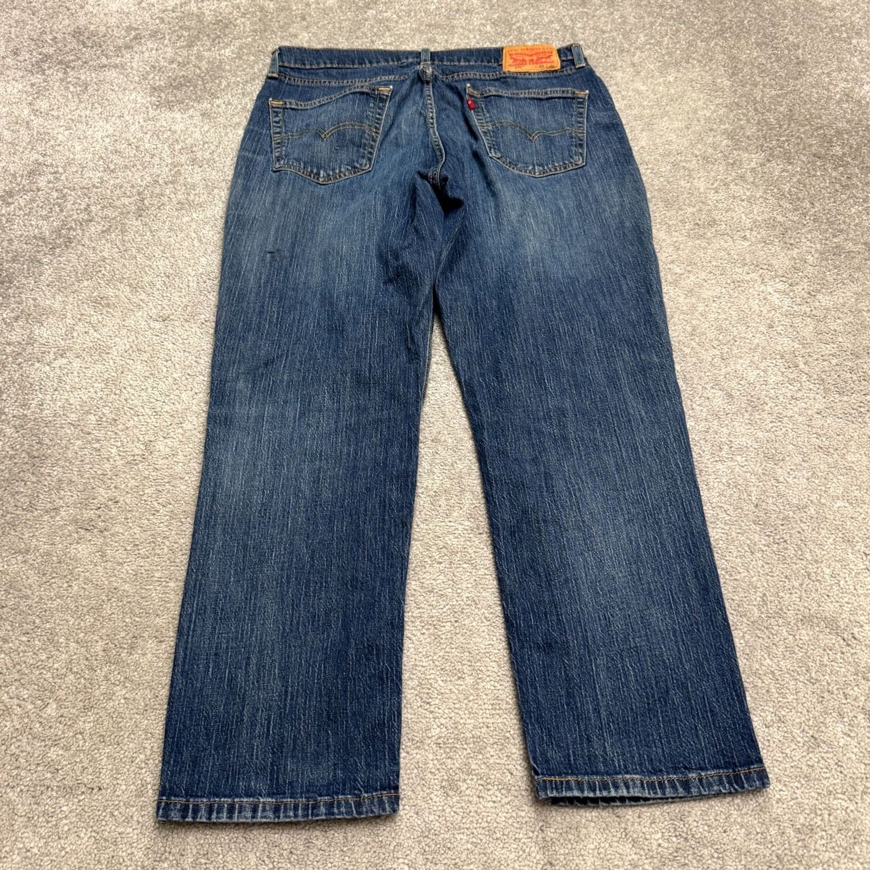 Levi's VINTAGE Levis 541 Athletic Fit Denim Jeans Mens 35x28 Blue Cotton Stretch Jeans Pants Size US 35 - 2 Thumbnail