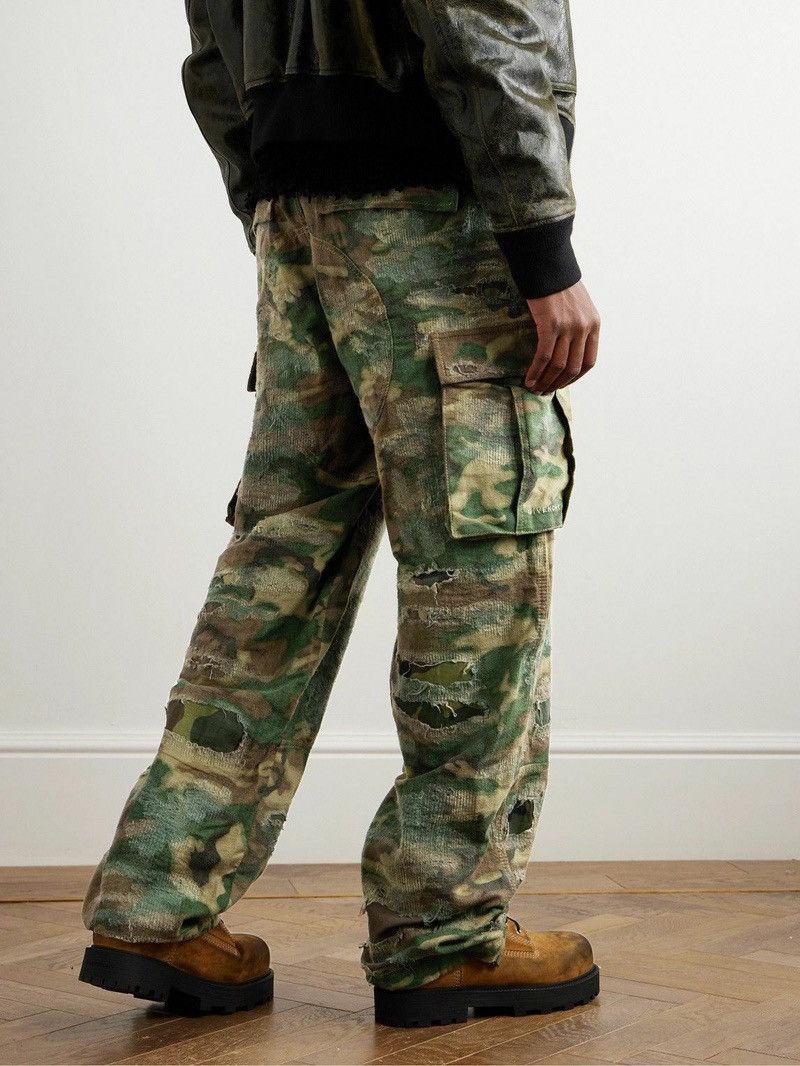 Givenchy Straight-Leg Distressed Cotton Cargo Trousers Size US 32 / EU 48 - 3 Thumbnail