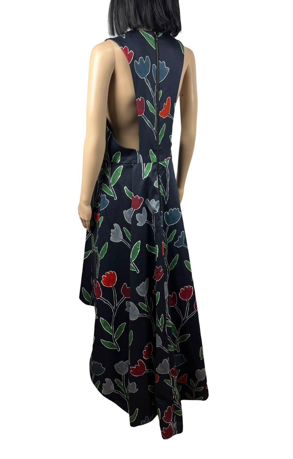 Alice + Olivia Alice + Olivia Tulip Printed High Low Cotton Dress Beckie Size L / US 10 / IT 46 - 6 Thumbnail