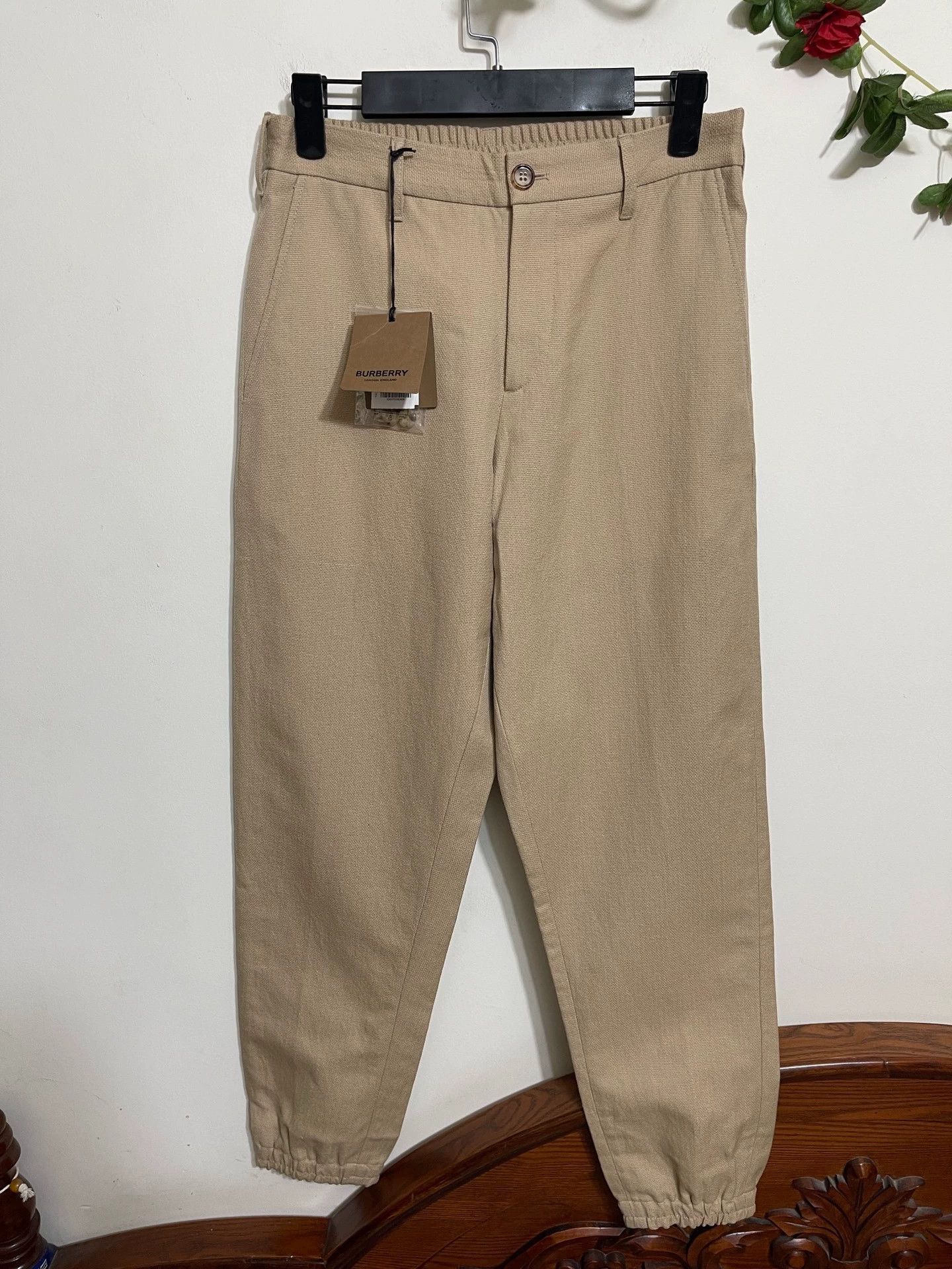 Burberry Burberry Slim Wool-Linen Trousers 44 Size US 28 / EU 44 - 1 Thumbnail