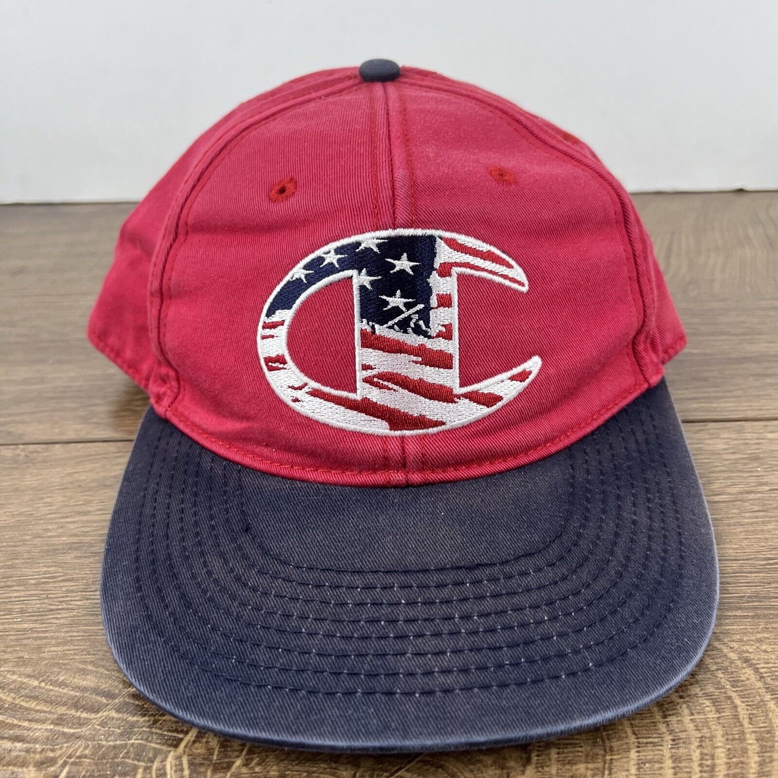 Champion Champion Brand Hat Champion Snapback Adjustable Hat Red Hat Size ONE SIZE - 6 Thumbnail