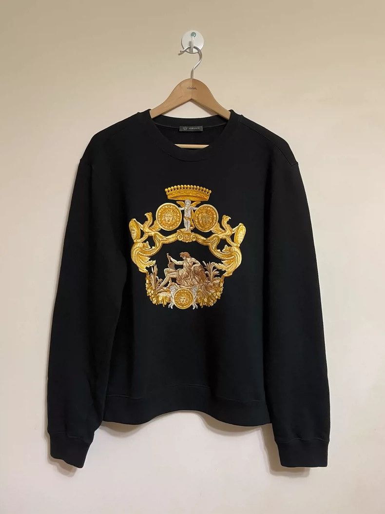 Versace Versace Baroque gold thread embroidered sweatshirt Size US XXL / EU 58 / 5 - 1 Thumbnail