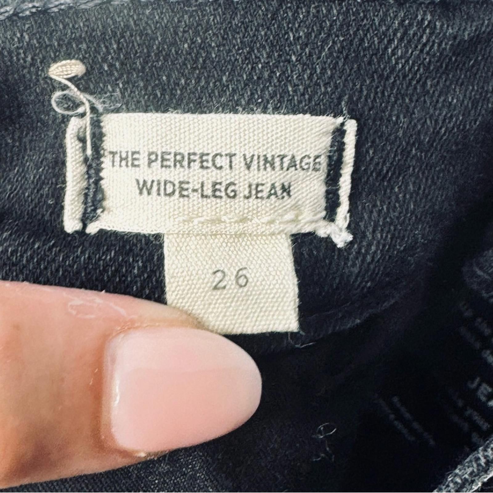 Madewell Madewell. The Perfect Vintage Wide-Leg Black Rinse. Size 26. Size 26" / US 2 / IT 38 - 7 Thumbnail
