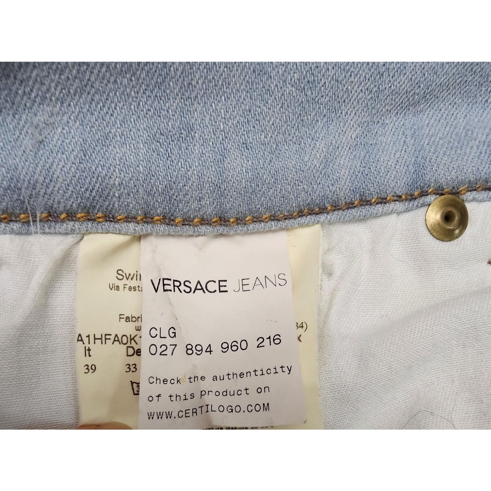 Versace VERSACE Vintage Womens Jeans Low Waist & Skinny Jeans 25 Size 25" / US 0 / IT 36 - 8 Thumbnail