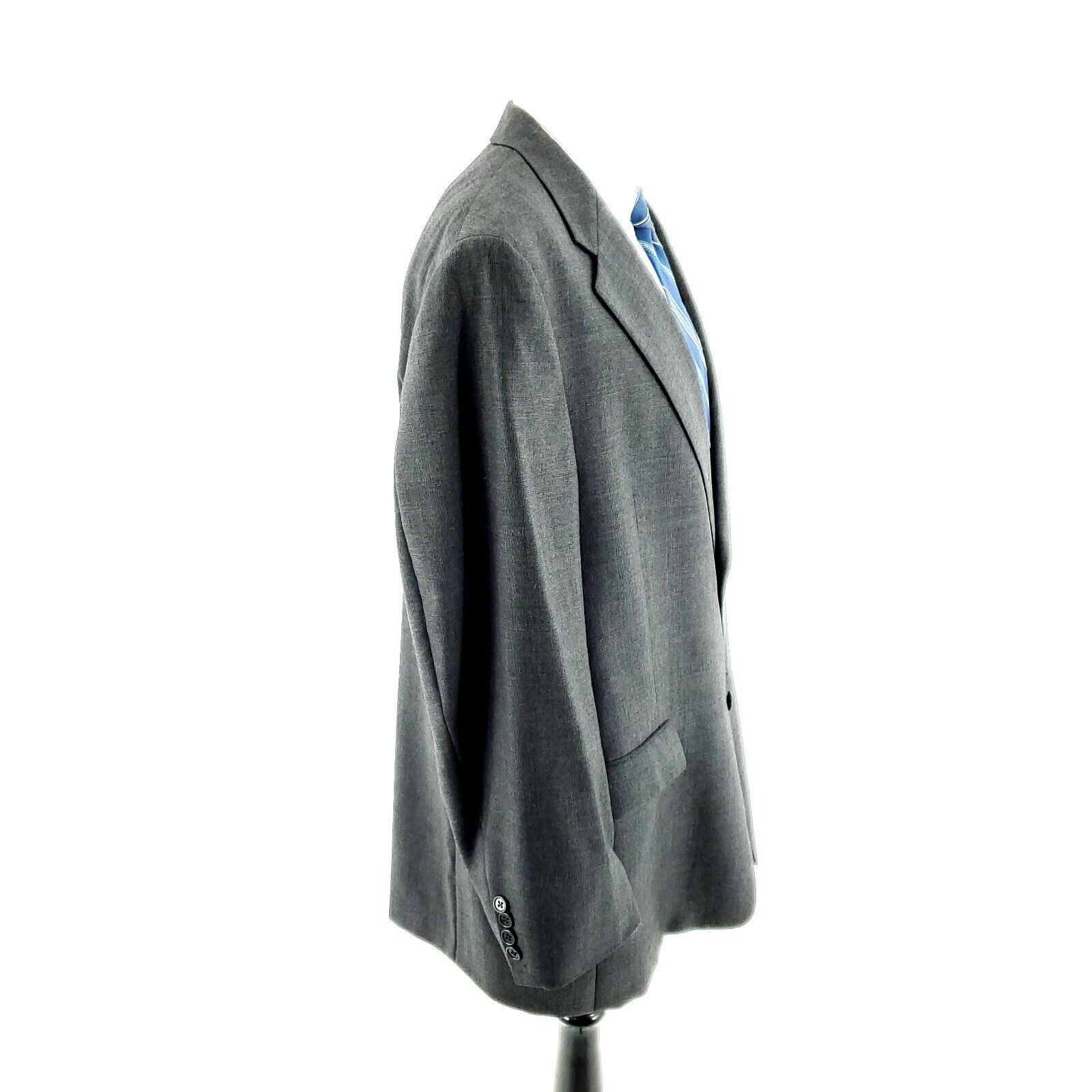 Loro Piana Loro Piana Daniel Cremieux Wool 2 Button Blazer 46L Gray Pla Size 46L - 6 Thumbnail