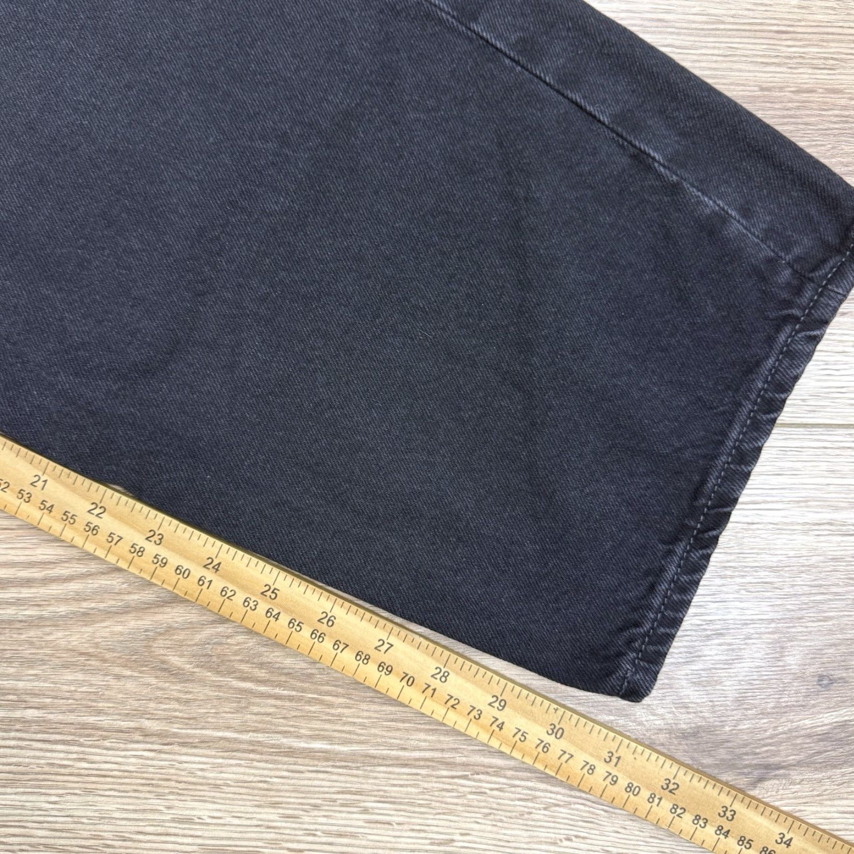 Levi's Levis Jeans Womens 29 Black Distressed Baggy Dad Straight High Rise Relaxed Size 29" - 7 Thumbnail