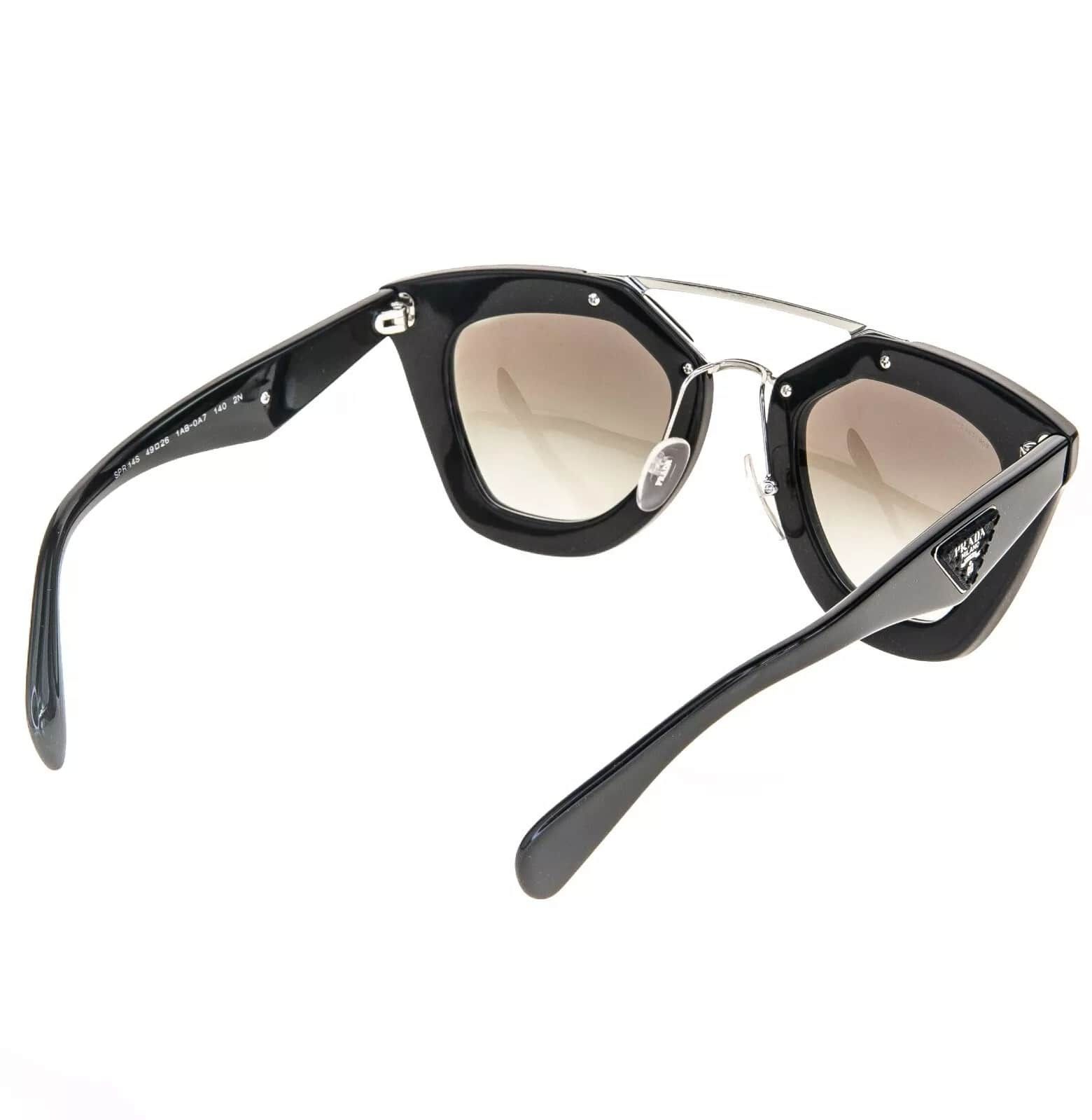Prada PRADA 14S Cinema ORNATE SAFFIANO PR14SS Black Sunglasses Size ONE SIZE - 3 Thumbnail