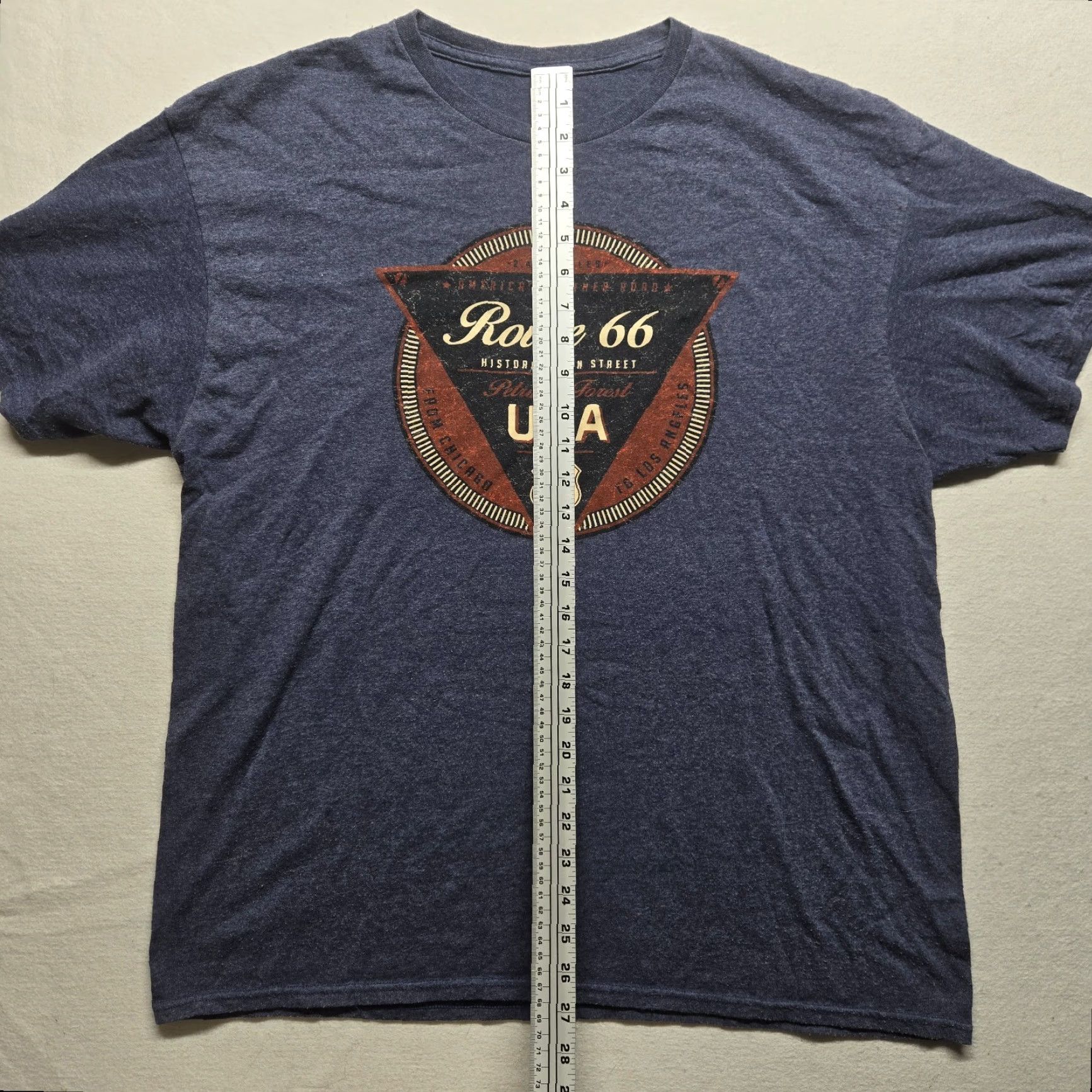 Route 66 VINTAGE Route 66 Shirt Adult 2XL Blue Logo Tee Short Sleeve Mens Size US XXL / EU 58 / 5 - 5 Thumbnail