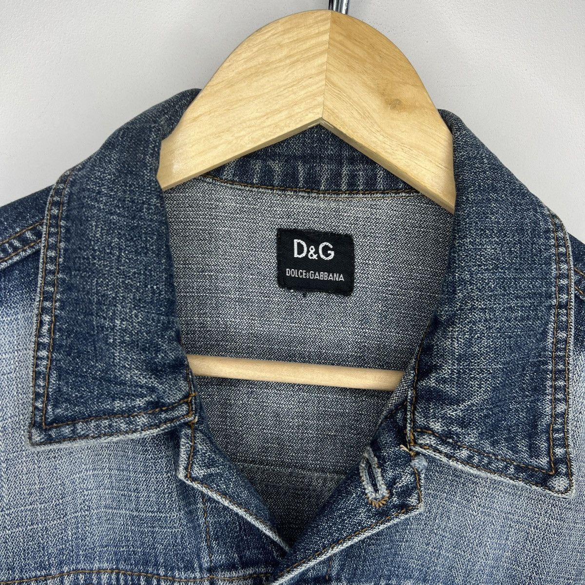 Dolce & Gabbana × Vintage Vintage Dolce Gabbana Denim Jacket Swarovski Big Logo Size M / US 6-8 / IT 42-44 - 5 Thumbnail