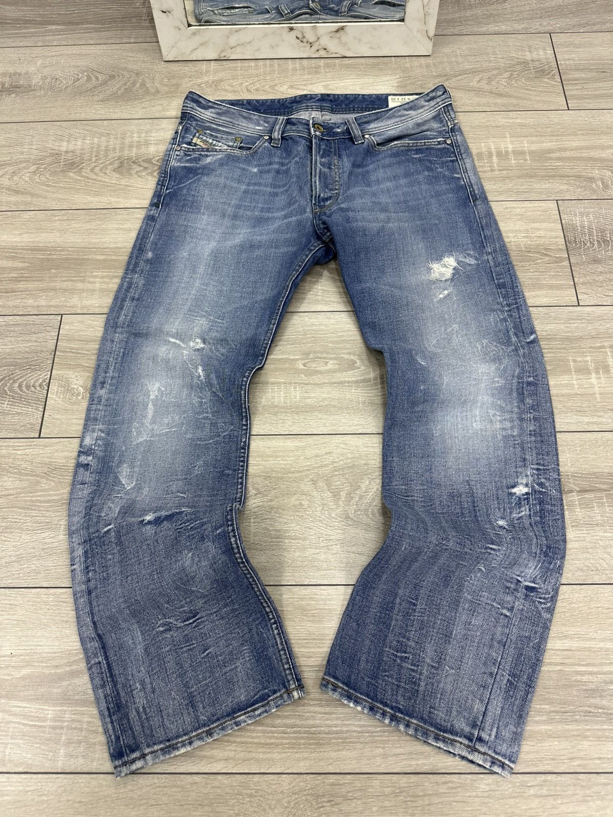 Diesel Diesel Distressed Washed Y2K Baggy Wide Avantgarde Jeans Size US 32 / EU 48 - 4 Thumbnail