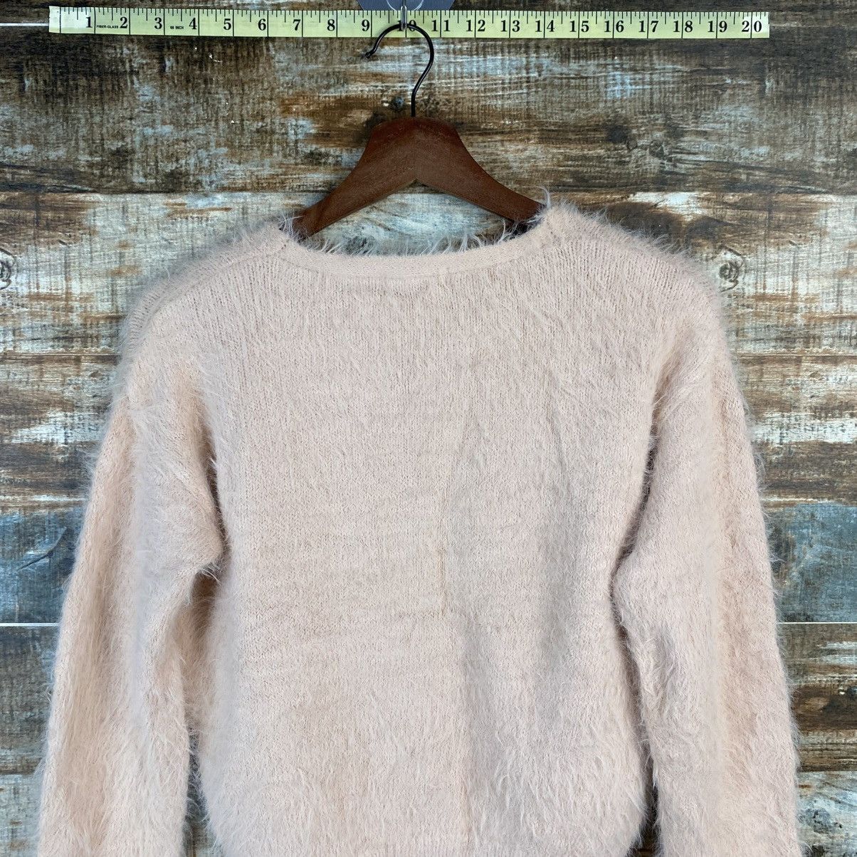 Japanese Brand DL Te Chichi Pink Mohair fur shaggy Knitwear #C1086 Size XS / US 0-2 / IT 36-38 - 13 Thumbnail