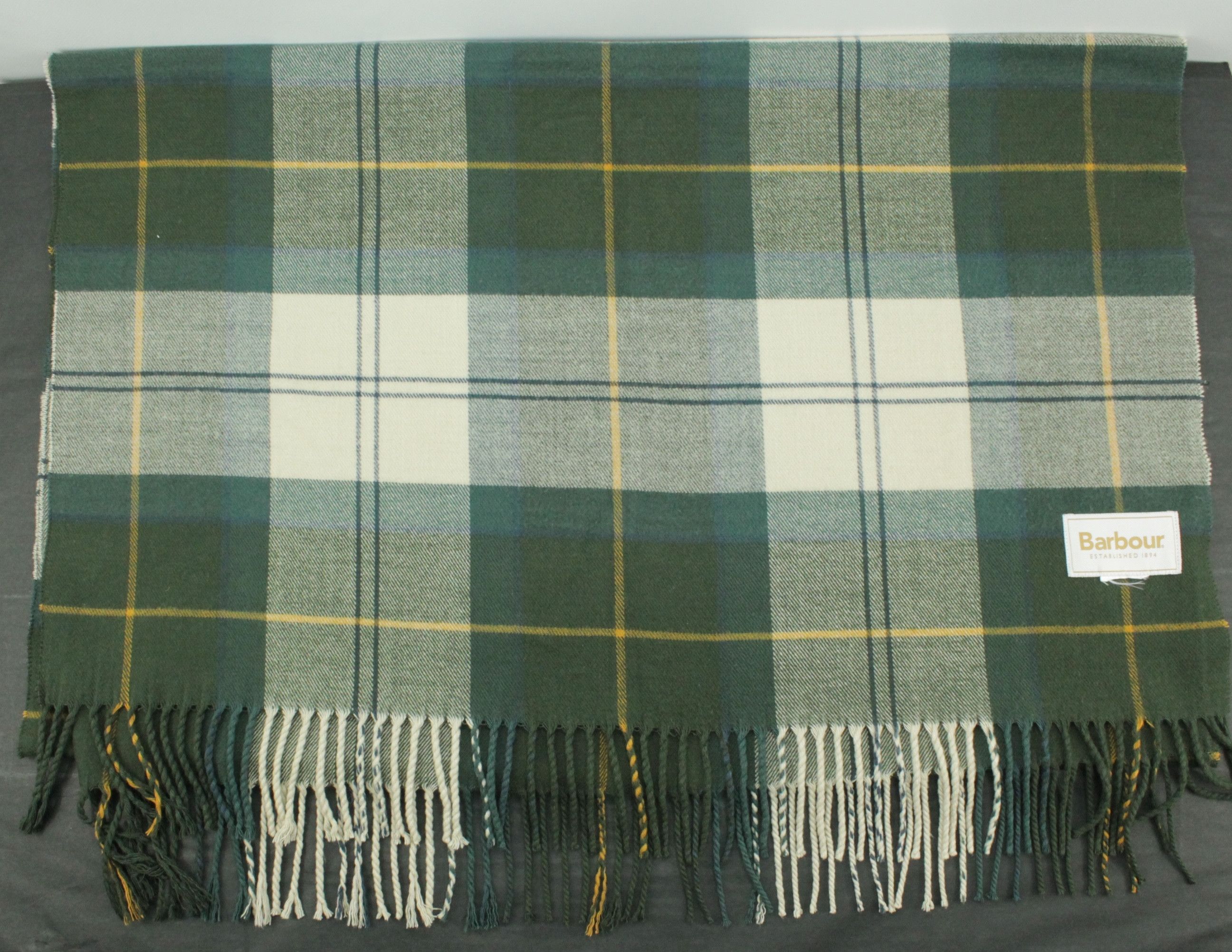 Barbour Barbour Wide Tartan Wool Wrap Scarf Size ONE SIZE - 4 Thumbnail
