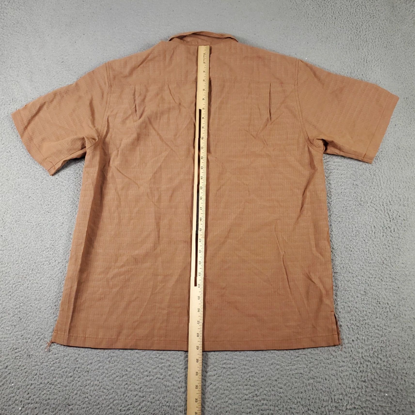 Vintage Columbia Shirt Mens Medium Beige Plaid Button-Up Short Sleeve Collared Pocket Formal Casual Travel Workwear Size US M / EU 48-50 / 2 - 5 Thumbnail