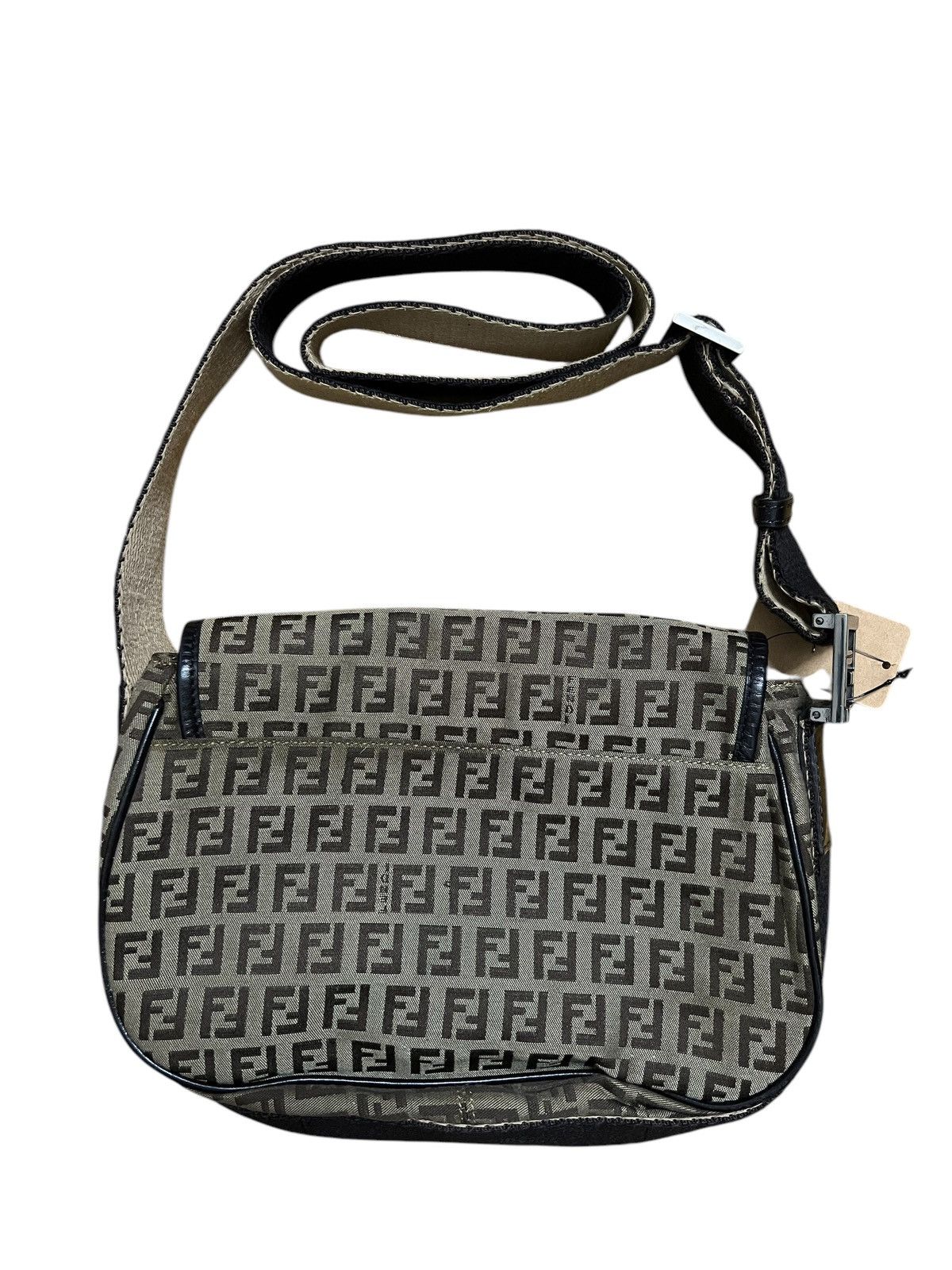 Fendi × Vintage Vintage Fendi FF Brown Canvas Shoulder Bag Size ONE SIZE - 6 Thumbnail