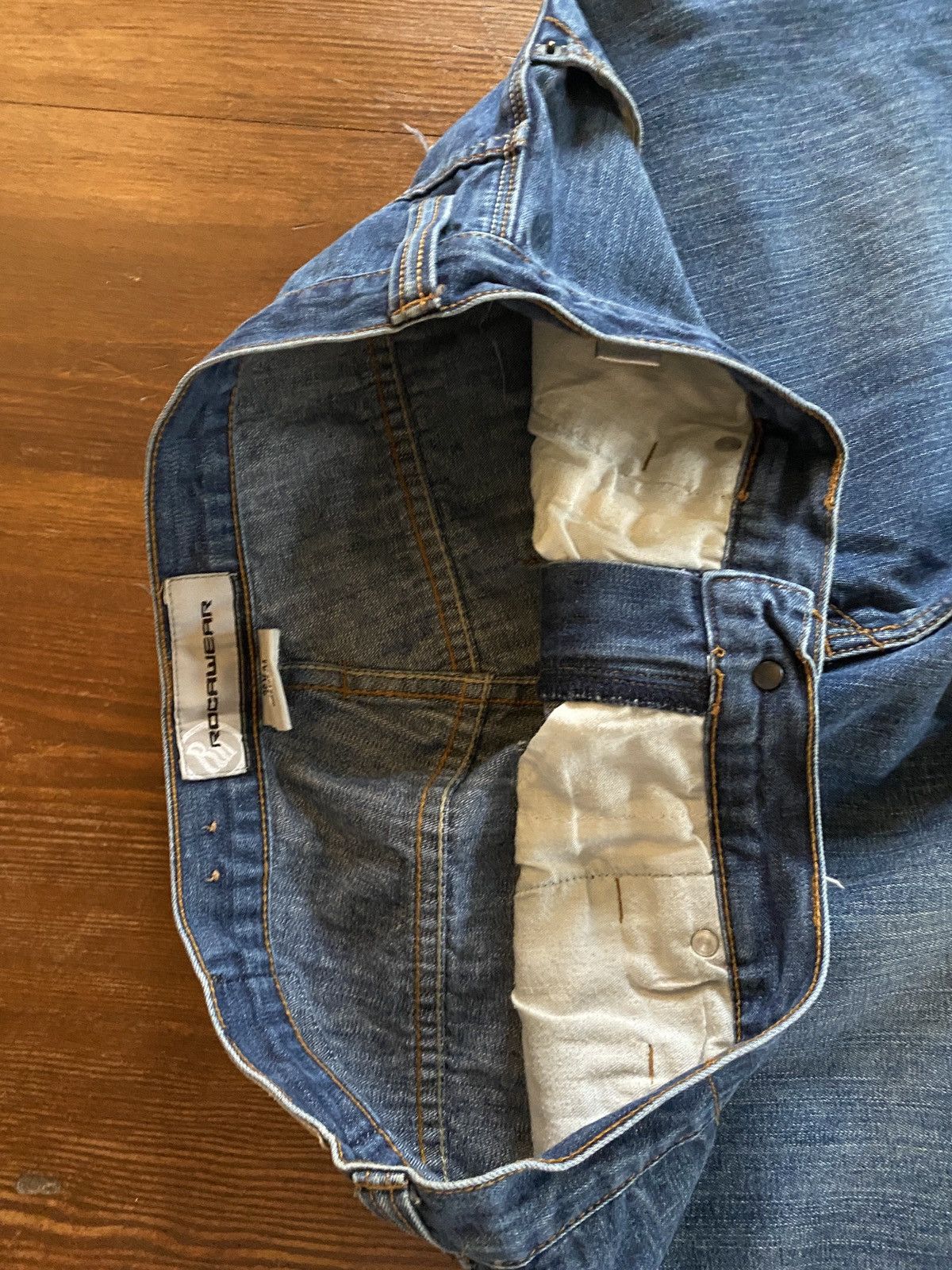 Rocawear Vintage Y2K’s Rocawear Wide Leg Baggy Denim Jeans 35x32 Size US 35 - 25 Thumbnail