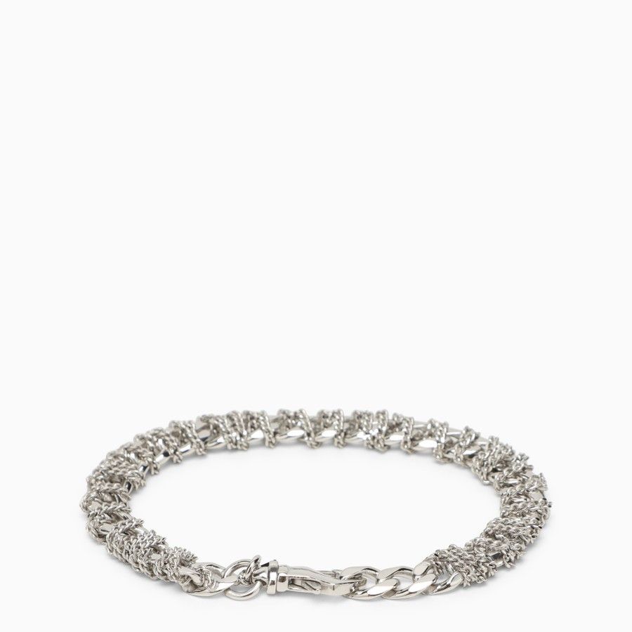 Emanuele Bicocchi o1d2blof0225 Size: M / Intricate Chain Bracelet in Silver Size ONE SIZE - 3 Thumbnail
