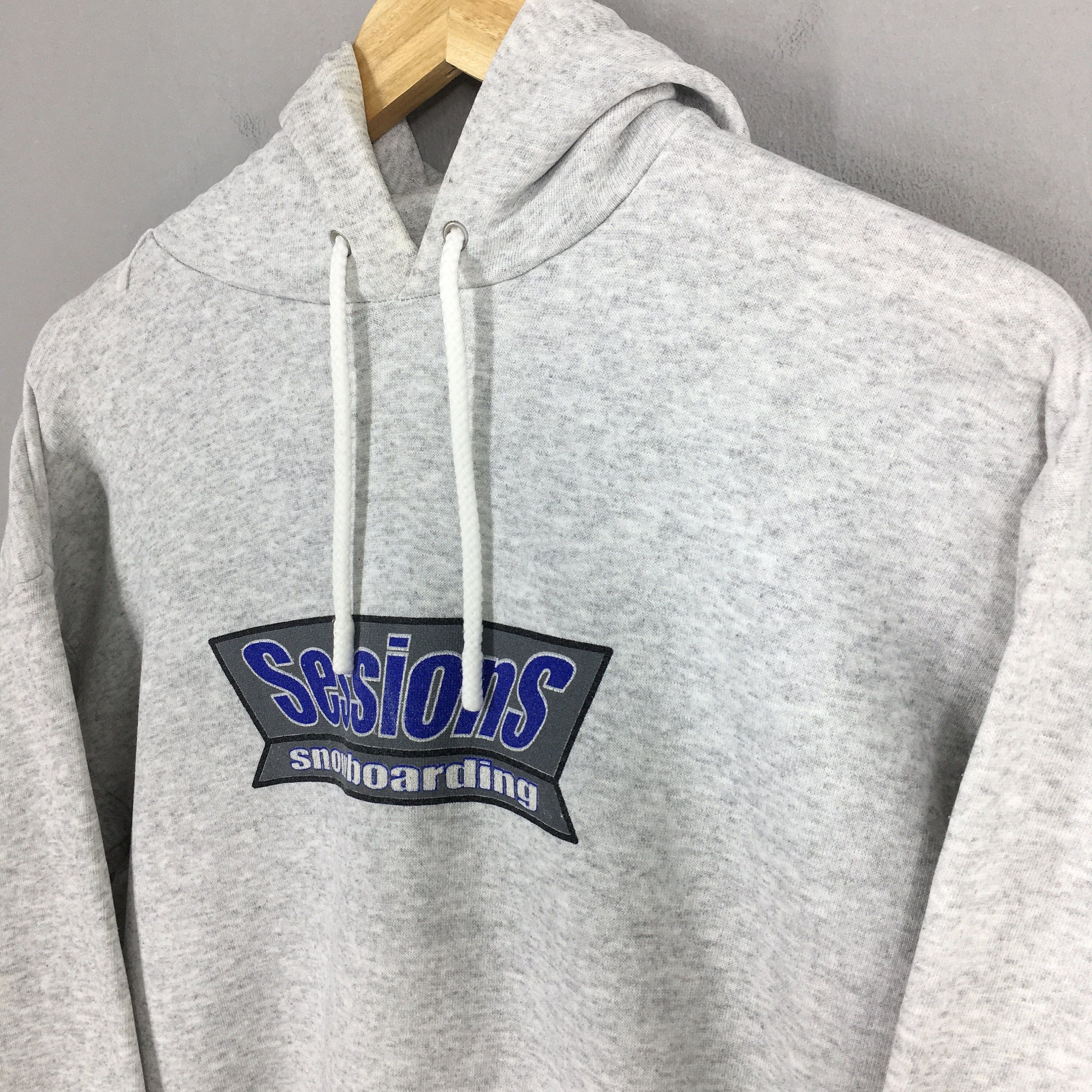 Sessions Vintage 90s Session Snowboard Logo Hoodie Sweatshirt Large Size US L / EU 52-54 / 3 - 3 Thumbnail