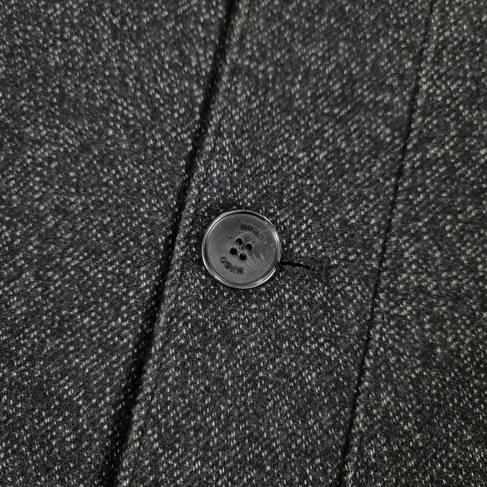 Hugo Boss HUGO BOSS Coat Mens Overcoat Long Wool Blend Single Breasted Grey XL Button Pockets Classic Vintage: No Womens Mens? Size US XL / EU 56 / 4 - 4 Thumbnail