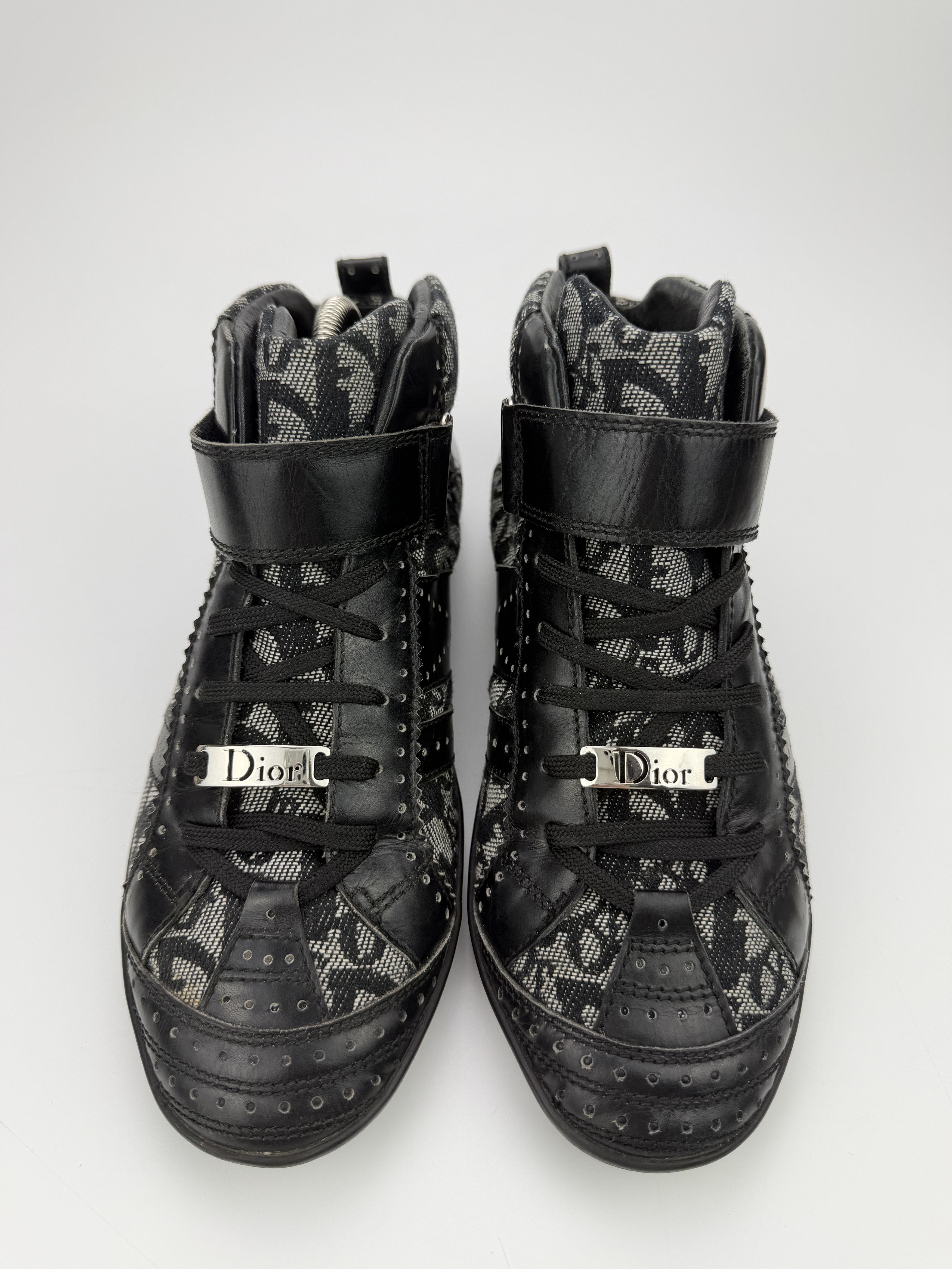 Dior Vintage Dior Mid Monogram Leather Sneakers Shoes Size US 6.5 / EU 39-40 - 5 Thumbnail