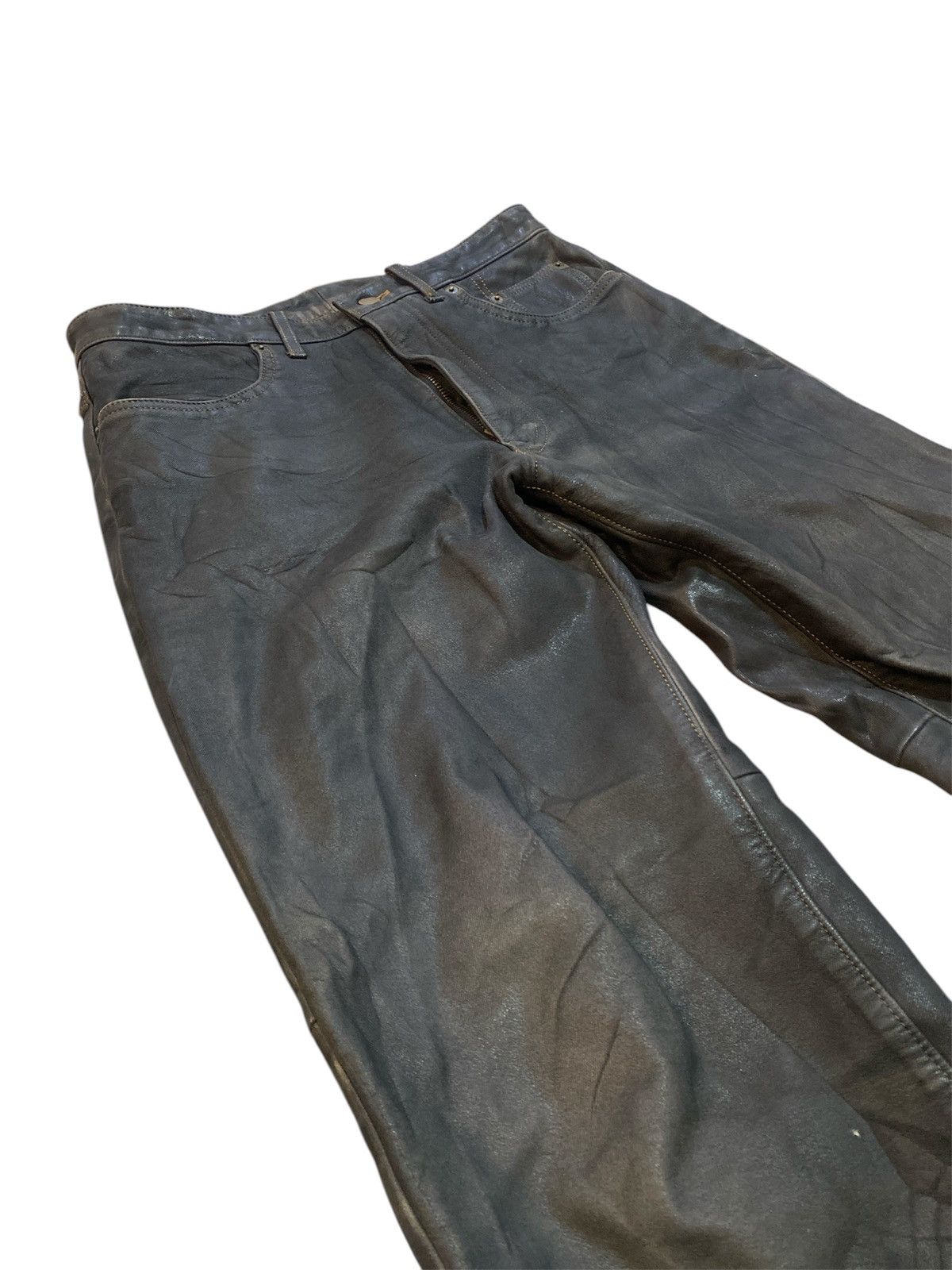 Japanese Brand × Leather × Vintage Vintage Explorer Riding Jeans Leather Lot 7278 Made Japan Size US 32 / EU 48 - 4 Thumbnail
