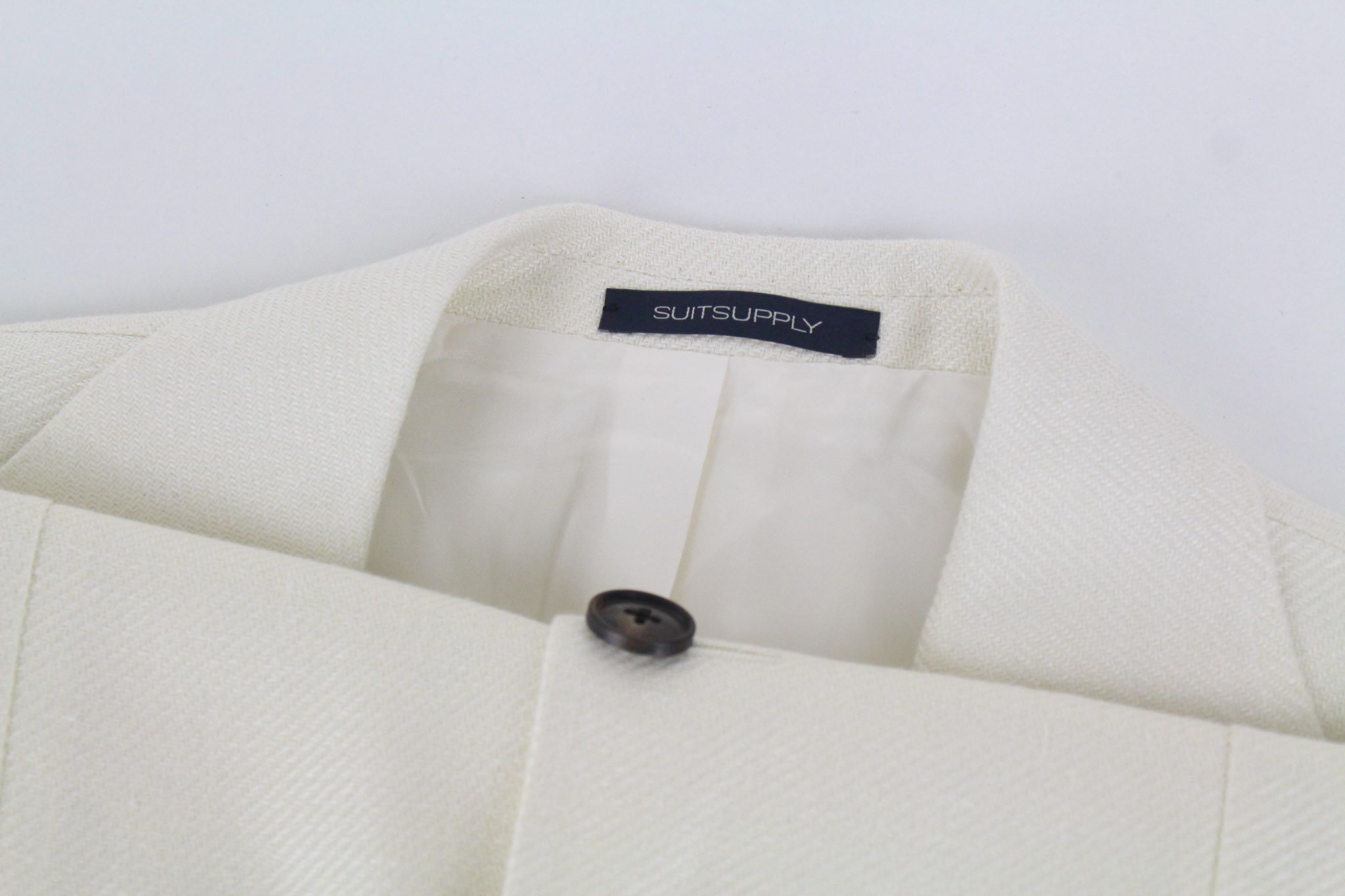 Suitsupply LA SPALLA UK34R Off-White Linen Silk Cotton 72349 Size 34R - 3 Thumbnail
