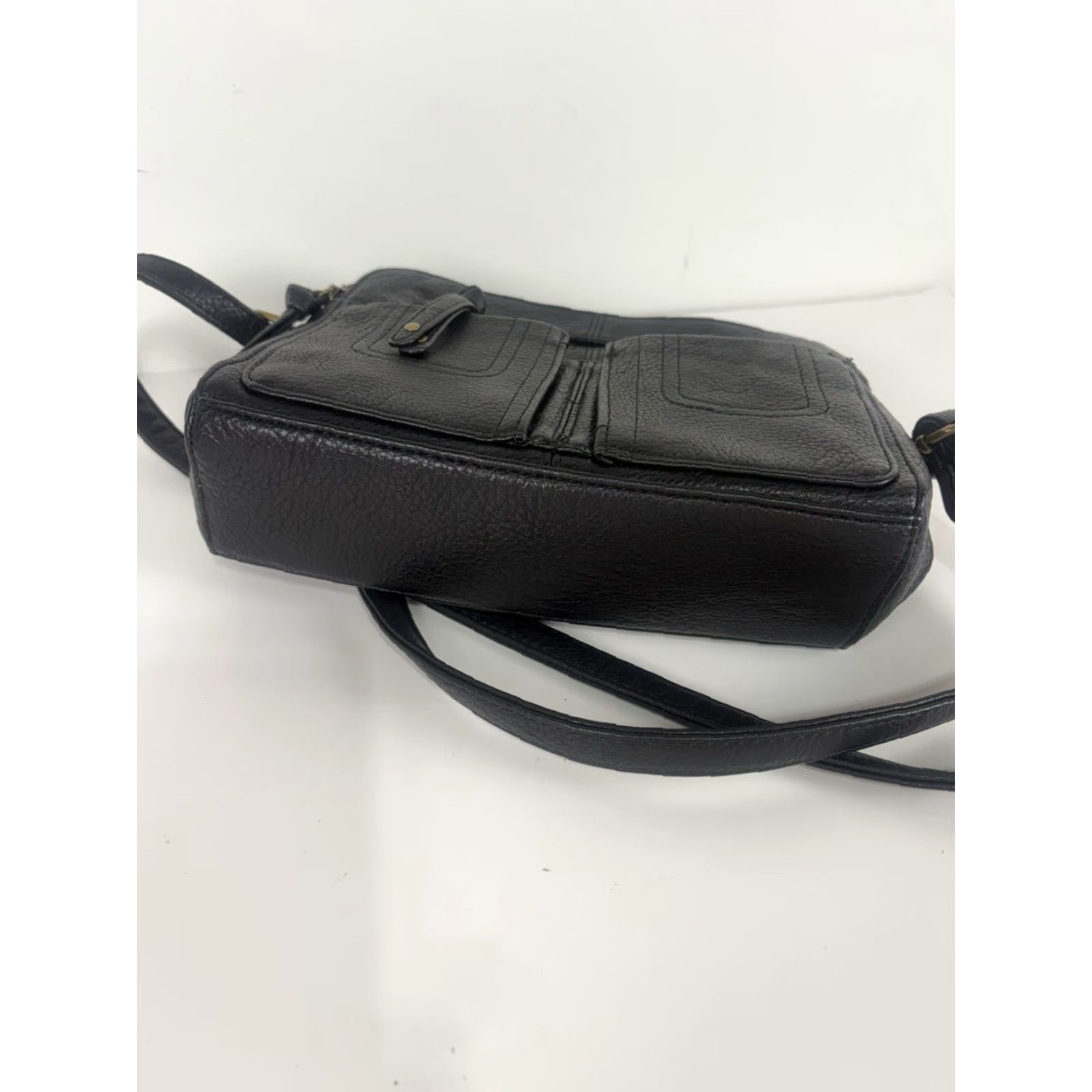 Vintage Bueno Black Pebbled Leather Small Shoulder Bag Size ONE SIZE - 4 Thumbnail