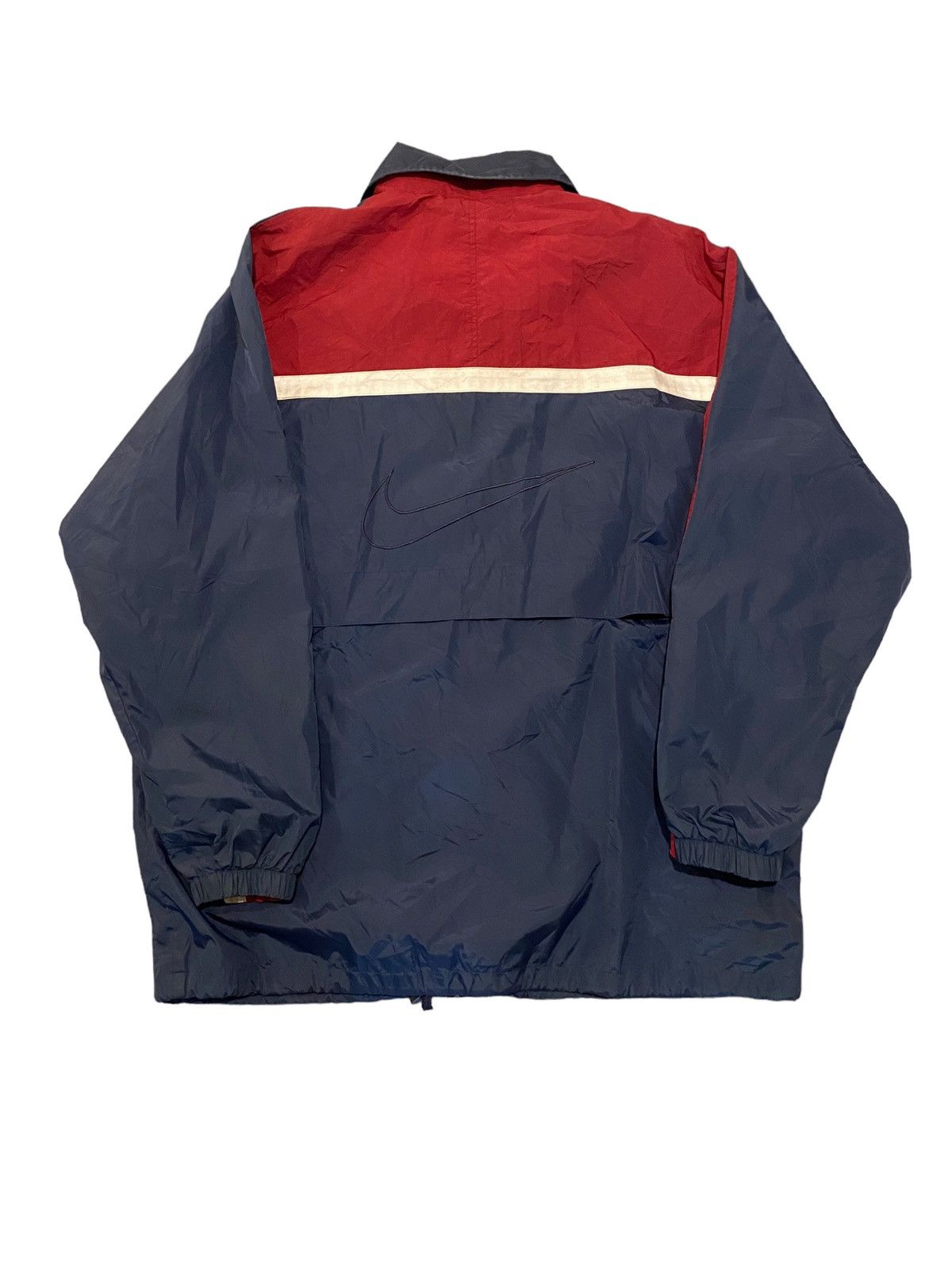 Nike × Vintage Vintage Nike windbreaker zipup big swoosh 1990s skater wear Size US XL / EU 56 / 4 - 2 Thumbnail