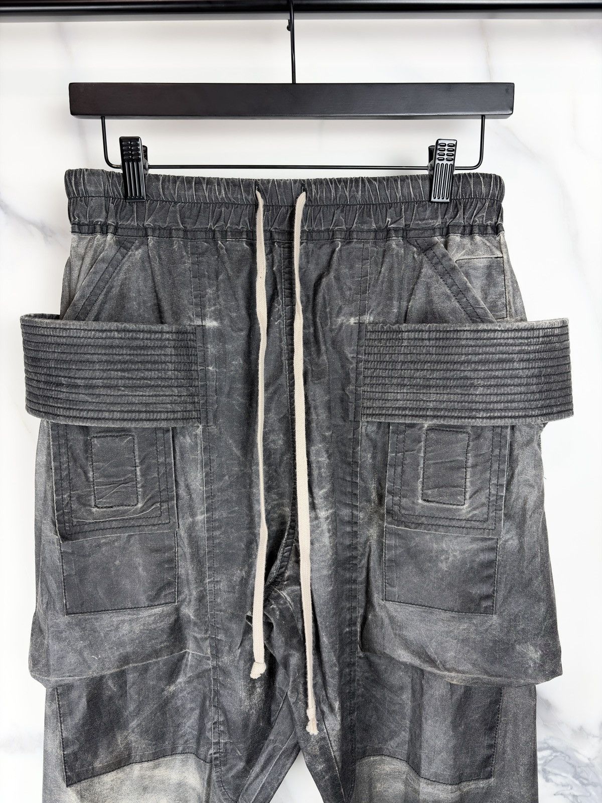 Rick Owens SS17 Rick Owens Walrus MP Waxed Coated Creatch Cargo Pants Size US 30 / EU 46 - 3 Thumbnail