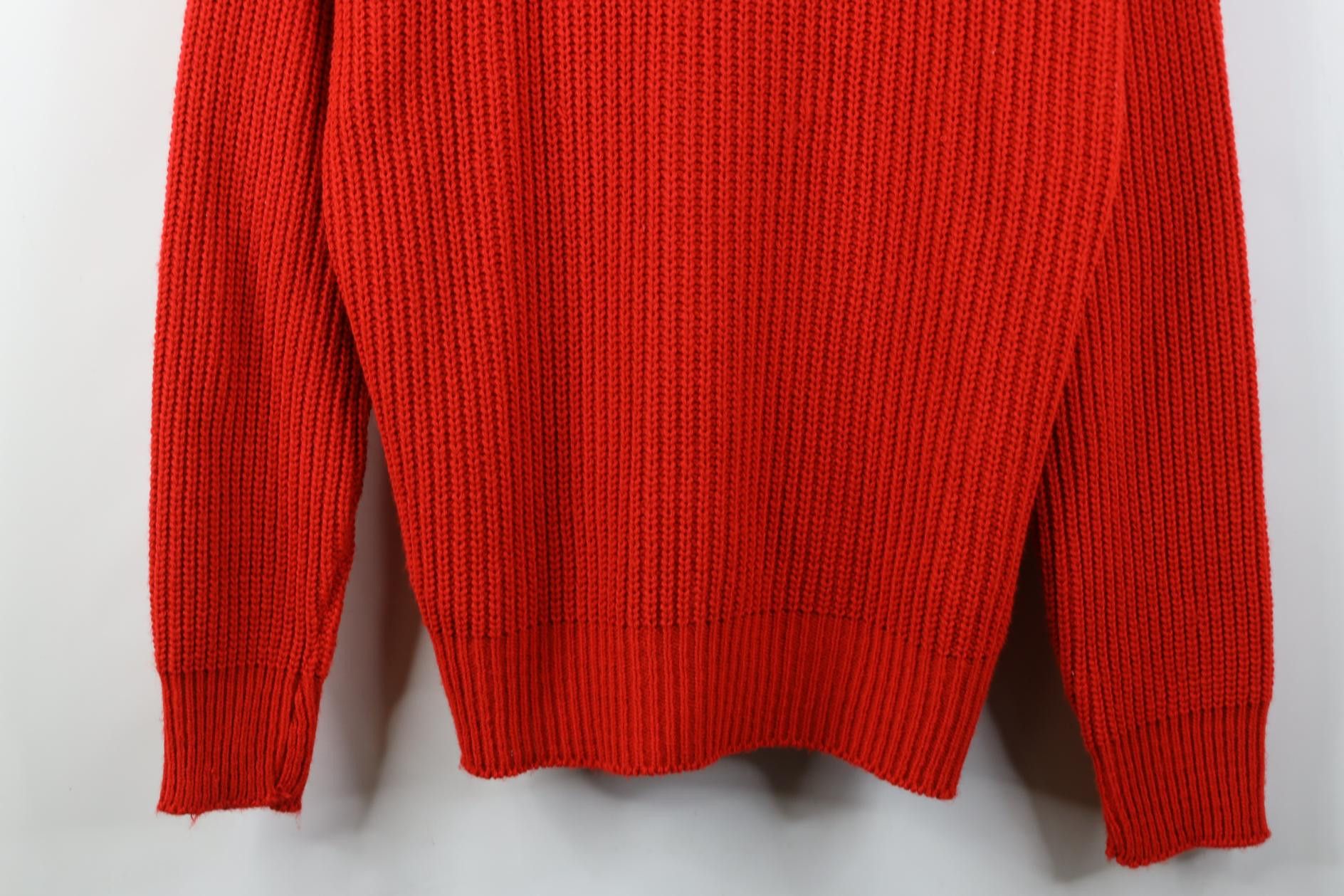 Vintage Vintage 70s 80s Streetwear Ribbed Knit Sweater Red USA Size US L / EU 52-54 / 3 - 3 Thumbnail