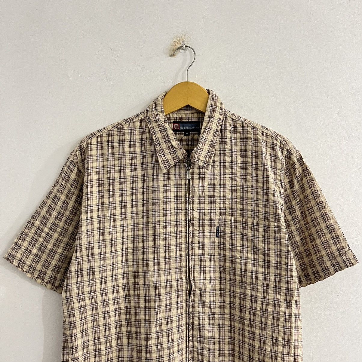 Japanese Brand Cubic Measure Plaid Zip Shirt - Jun25 Size US M / EU 48-50 / 2 - 2 Thumbnail