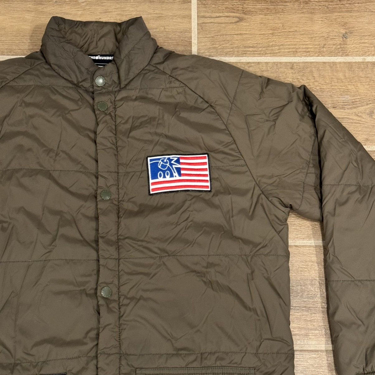 The Hundreds × Vintage The Hundreds Military Green Flag Quilted Puffer Jacket Coat Size US L / EU 52-54 / 3 - 3 Thumbnail