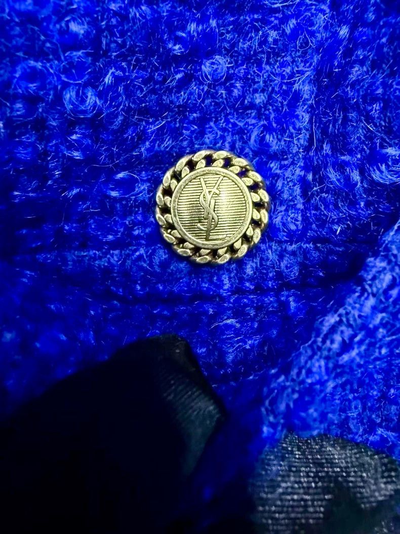 Yves Saint Laurent Saint Laurent Smelly double-breasted blue suit 2502-Nextarr Size XS / US 0-2 / IT 36-38 - 3 Thumbnail