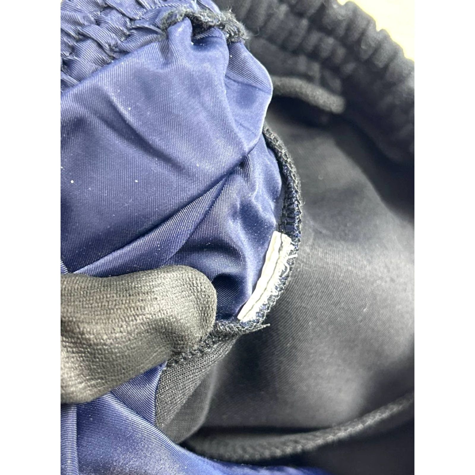 Zara Zara Pants Womens Small Navy Blue Black Colorblock Drawstring Sweatpants S Multicolor - Front Flat Front Size 28" / US 6 / IT 42 - 7 Thumbnail