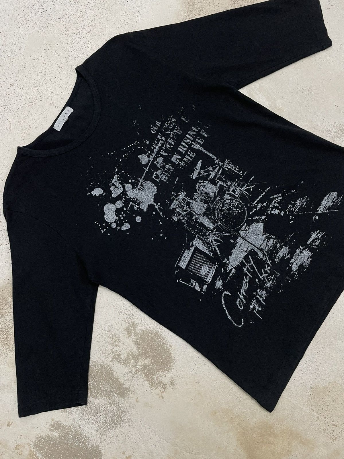 Japanese Brand Villand Band Graphic Y2K Vintage 3Q Sleeve Drum Music Size US L / EU 52-54 / 3 - 3 Thumbnail