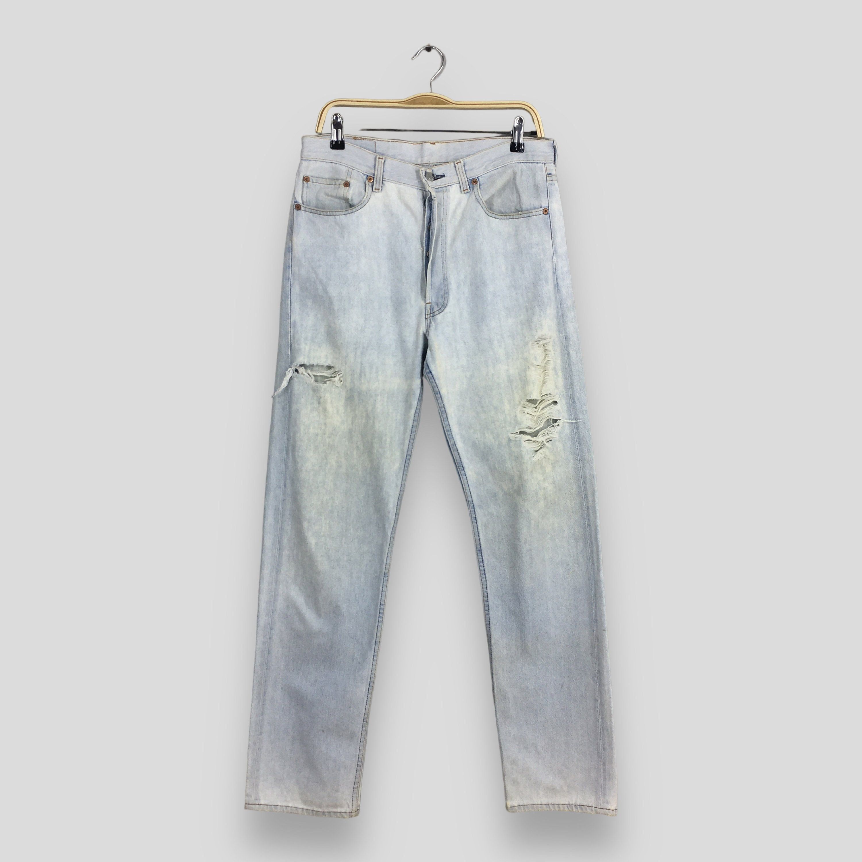 image of Jean x Levis Size 32X32.5 Vintage 80's Levi's 501 Faded Blue, Men's