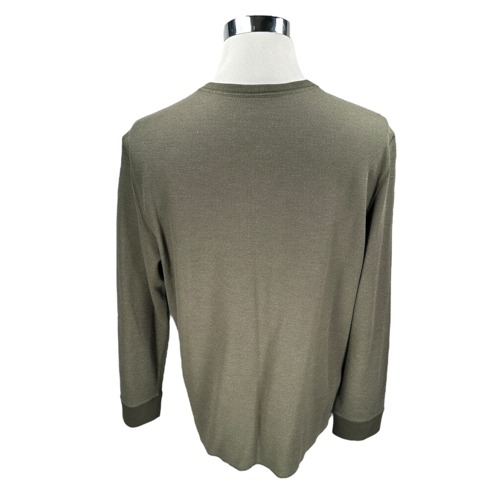 UNTUCKit Untuckit Snap Henley Shirt Men’s XL Green Cotton Long Sleeve Size US XL / EU 56 / 4 - 6 Thumbnail