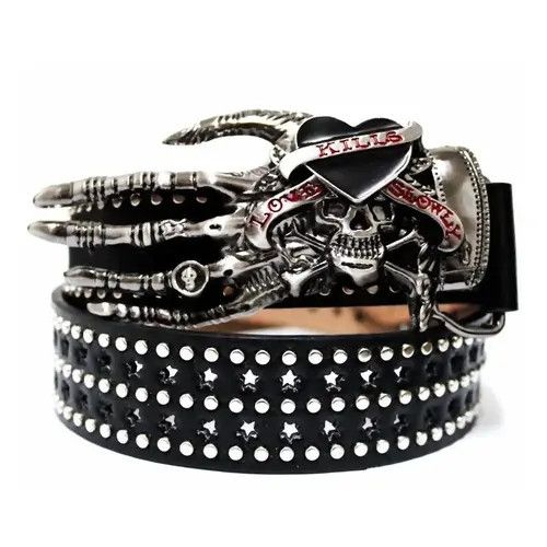 Japanese Brand Skeleton Hand Buckle Belt Size ONE SIZE - 1 Thumbnail