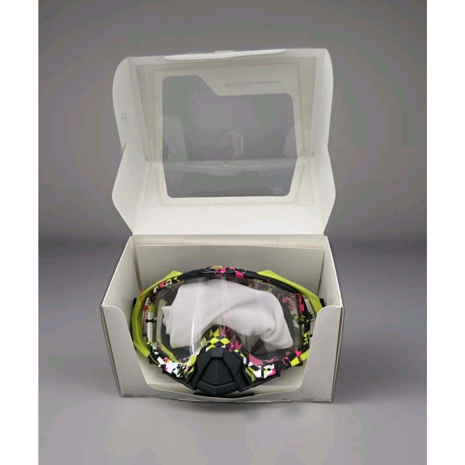 Oakley NEW Vintage Oakley Shattered Mayhem MX Anti Iridium Goggles Size 32 - 3 Thumbnail