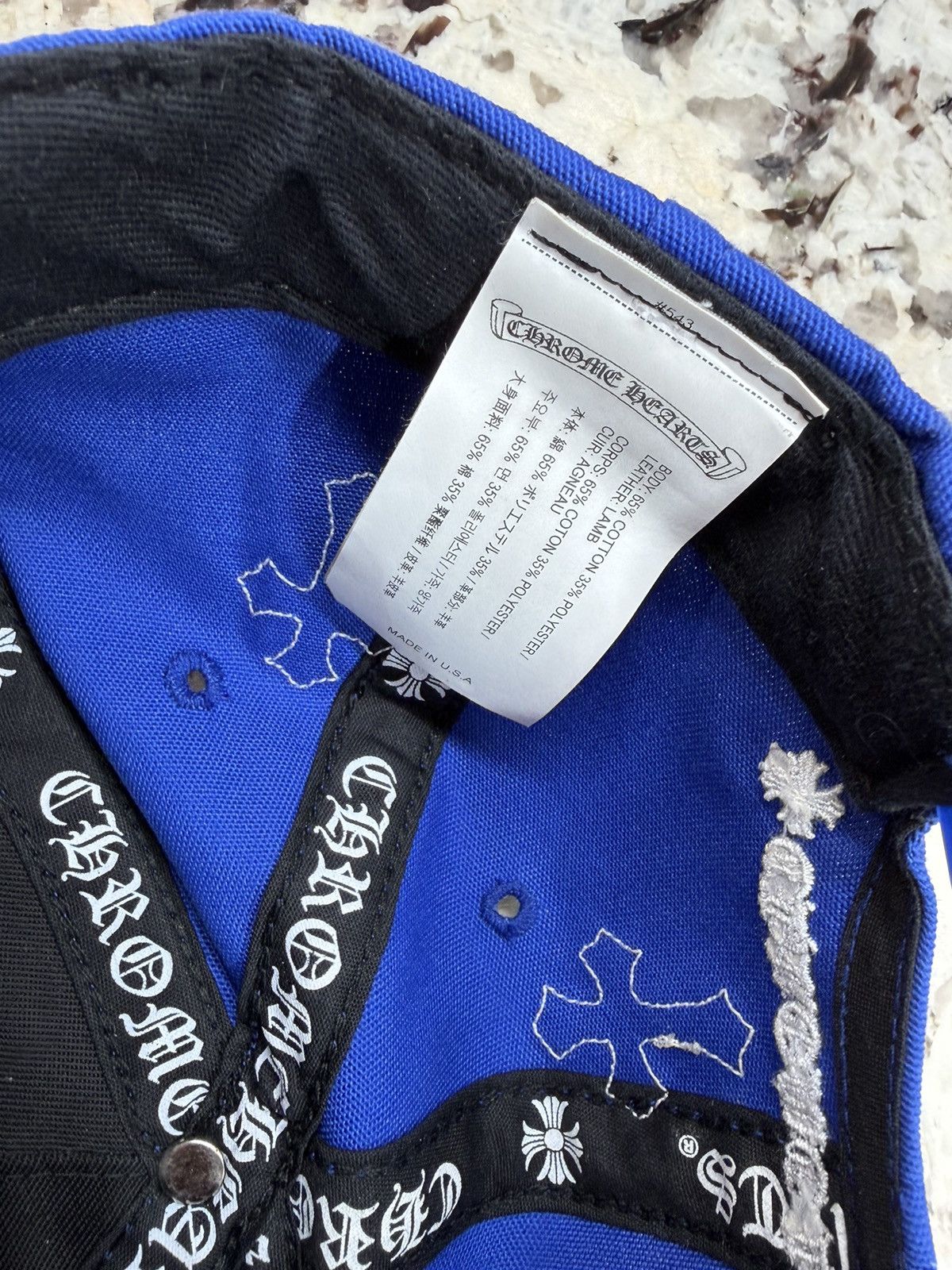 Chrome Hearts Chrome Hearts Cross Patch Hat Blue White Baseball Cap Size ONE SIZE - 17 Thumbnail