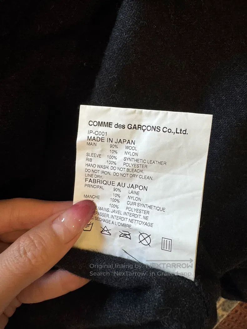Comme des Garcons Comme Des Garcons Long Wool and Leather Sleeve Staff Overc Size S / US 4 / IT 40 - 5 Thumbnail