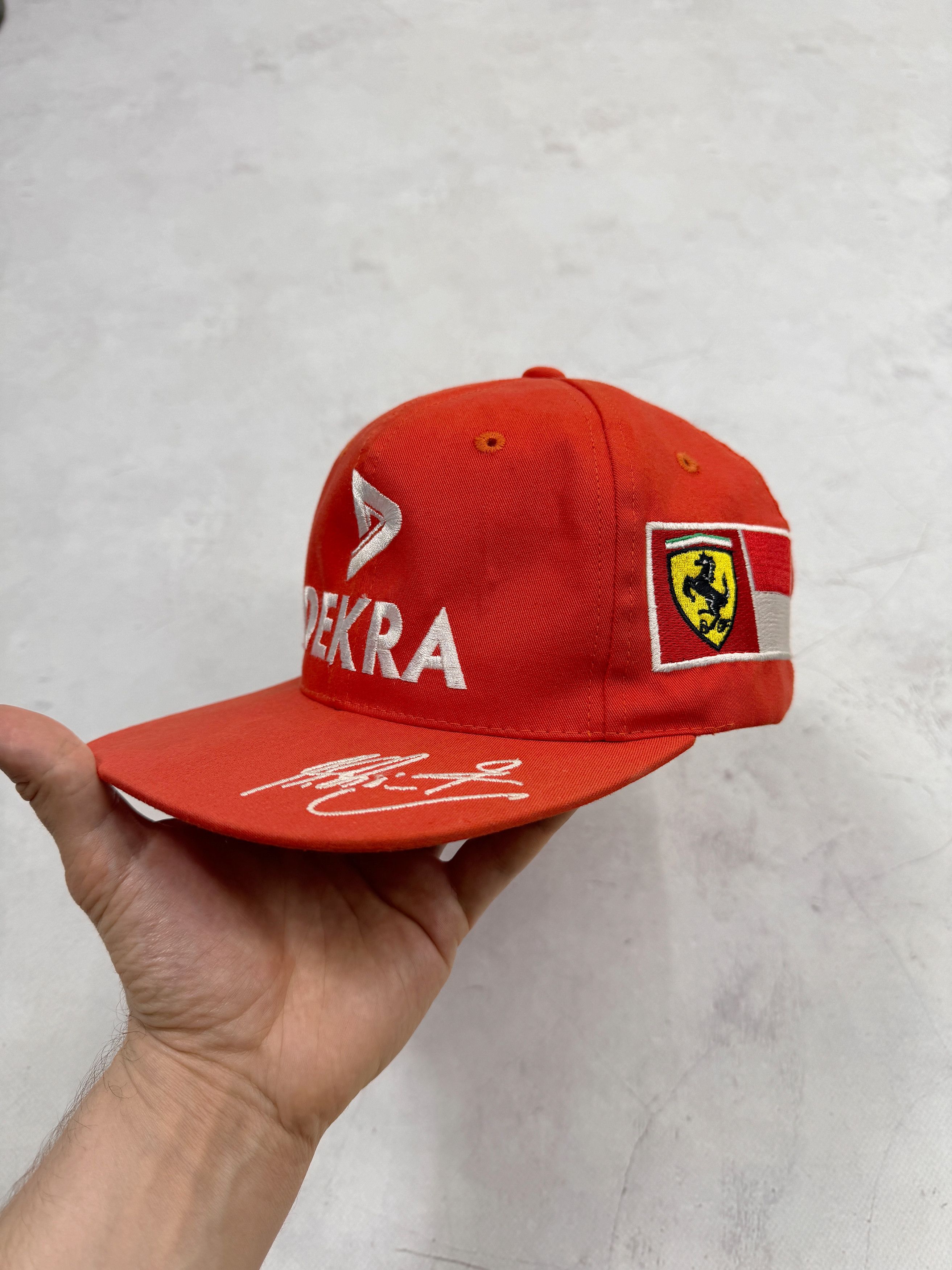 Ferrari × Formula 1 Vintage Ferrari Baseball Cap Michael Schumacher Signature Size ONE SIZE - 3 Thumbnail