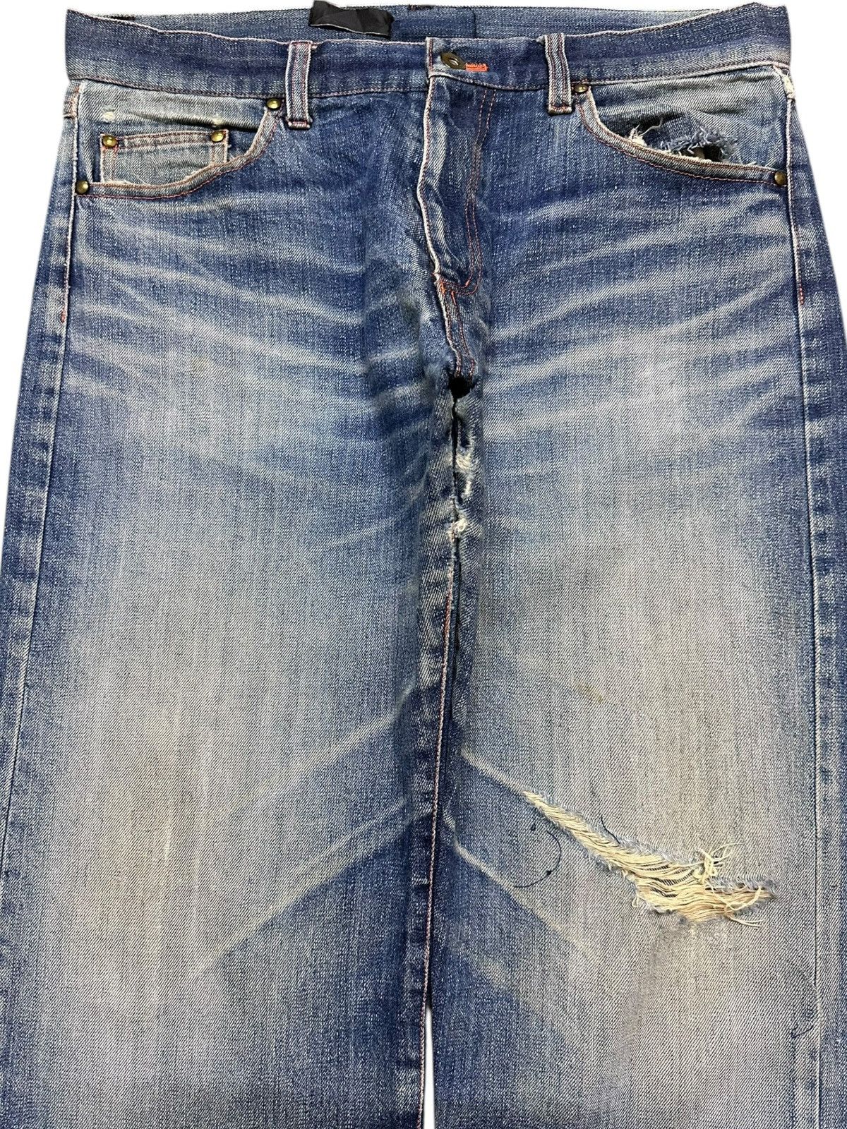 SSENSE Vintage Sense Of Freedom(SAMOF) Wide Leg Skate Denim Size US 33 - 2 Thumbnail