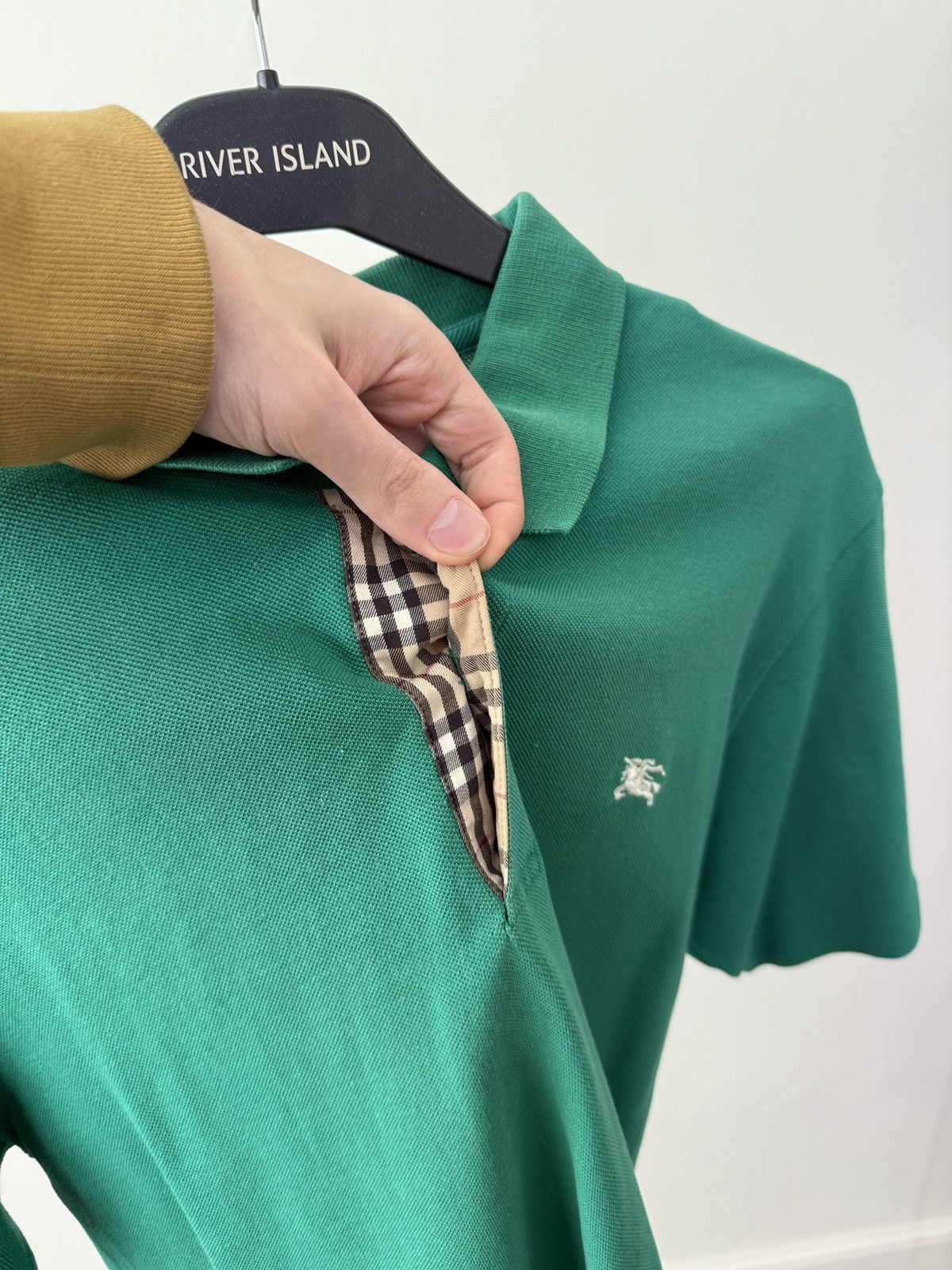 Burberry Vintage Burberry Polo Shirt Green Nova Check Placket Size US S / EU 44-46 / 1 - 7 Thumbnail