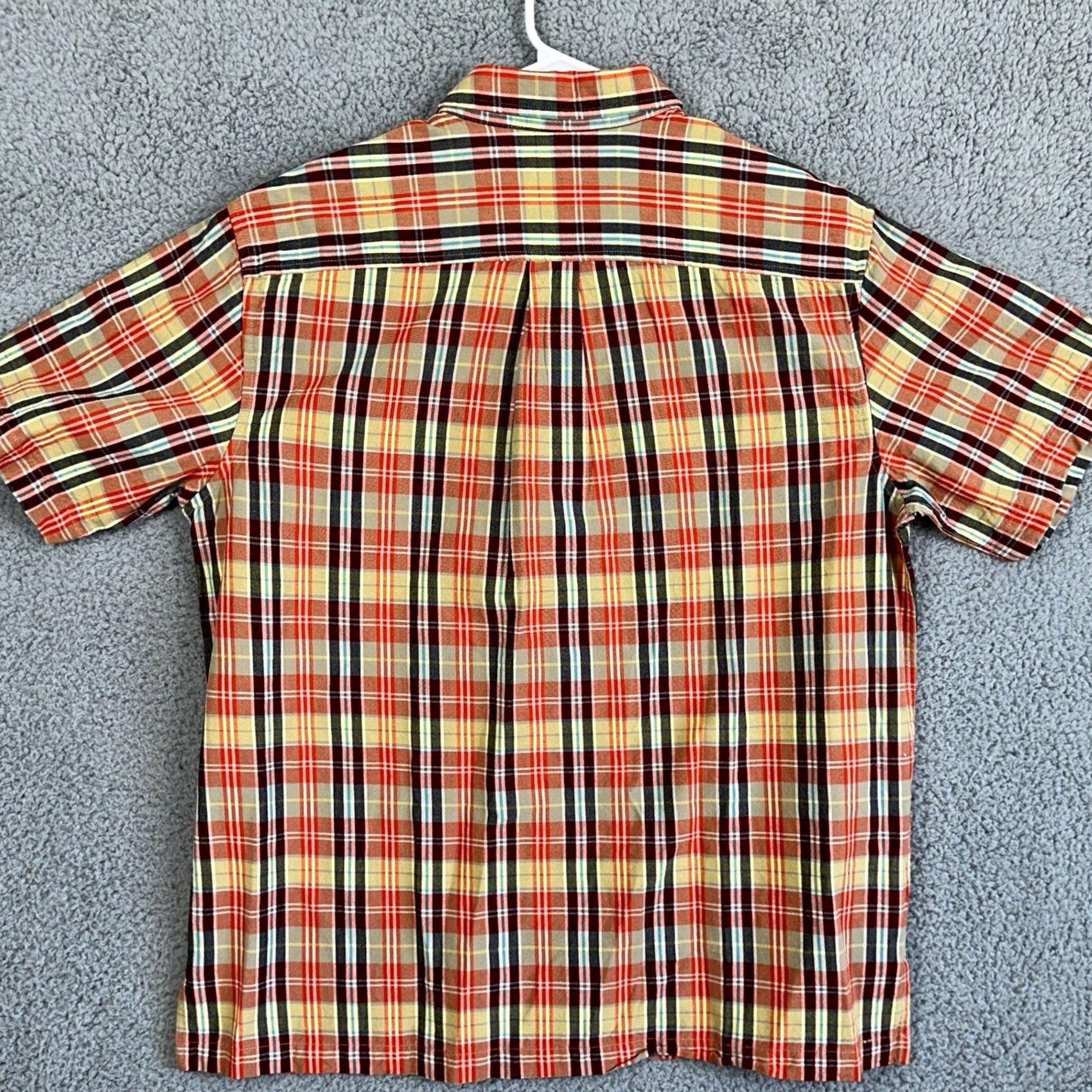 Vintage St. John's Bay Shirt Button Up Mens Large Orange Plaid Short Sleeve Casual NEW Size US L / EU 52-54 / 3 - 3 Thumbnail