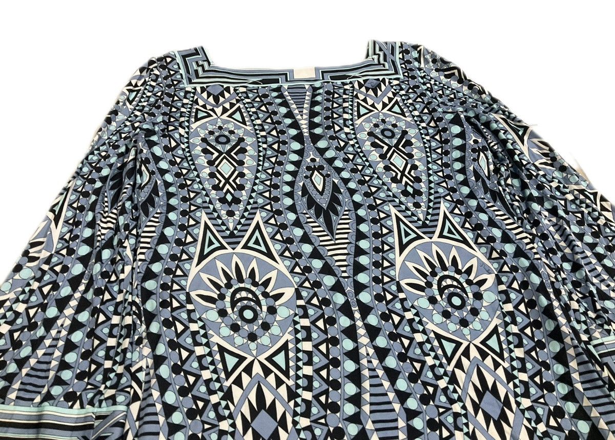 Designer × Emilio Pucci 🔥Rare Vintage Emilio Pucci Iconic Dress Abstract Blue Print Size S / US 4 / IT 40 - 7 Thumbnail