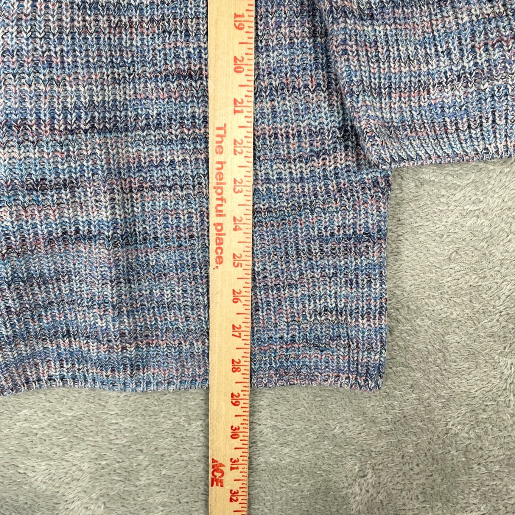 J. Jill J Jill Sweater Womens Small Blue Space Dye V Neck Knit Pullover Coastal Tunic Size S / US 4 / IT 40 - 6 Thumbnail