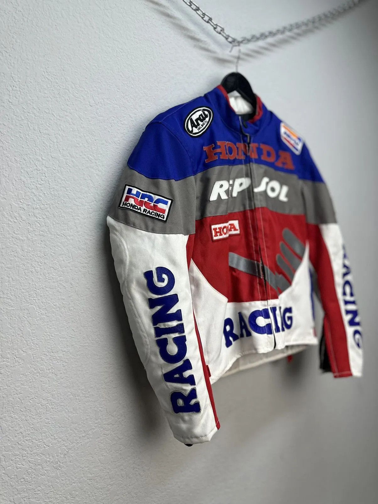 Honda Vintage Leather Jacket Honda Marlboro Red Bull NASCAR Moto Size US S / EU 44-46 / 1 - 5 Thumbnail