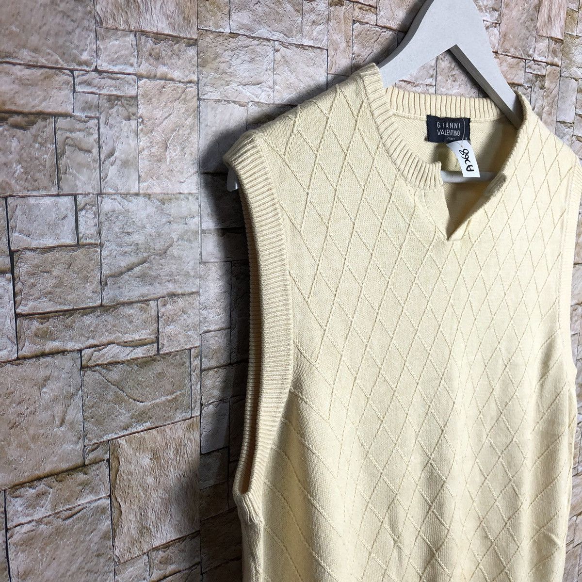 Homespun Knitwear Gianni Valentino Brown Vest #A268 Size US M / EU 48-50 / 2 - 10 Thumbnail